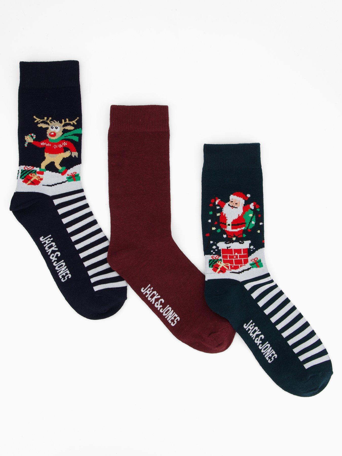 Jack & Jones Junior Boys Christmas Snowy Socks Giftbox - Multi