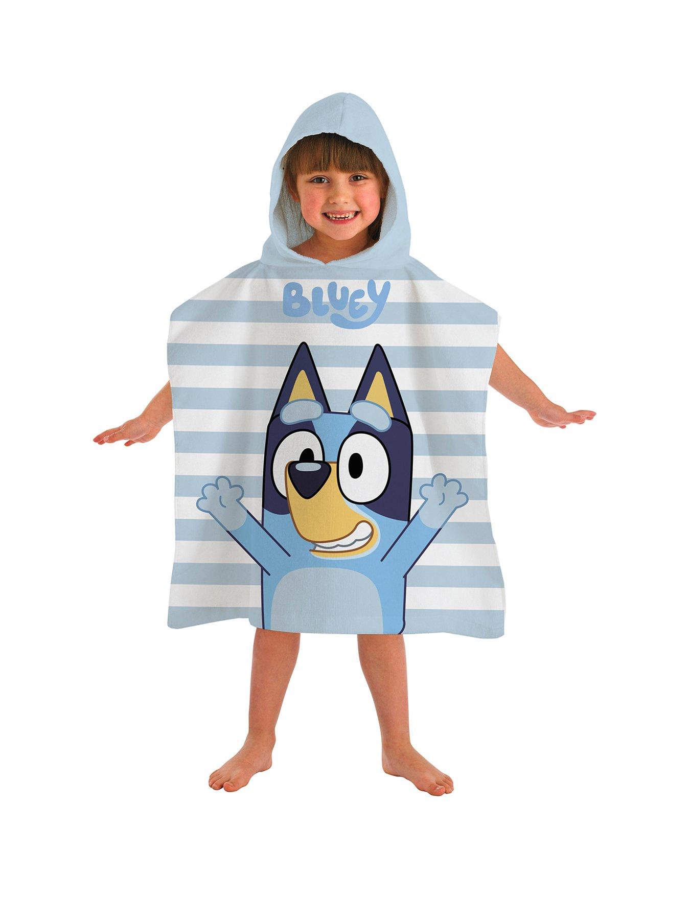 Bluey Surprise 100% Cotton Hooded Poncho- 50x115cm
