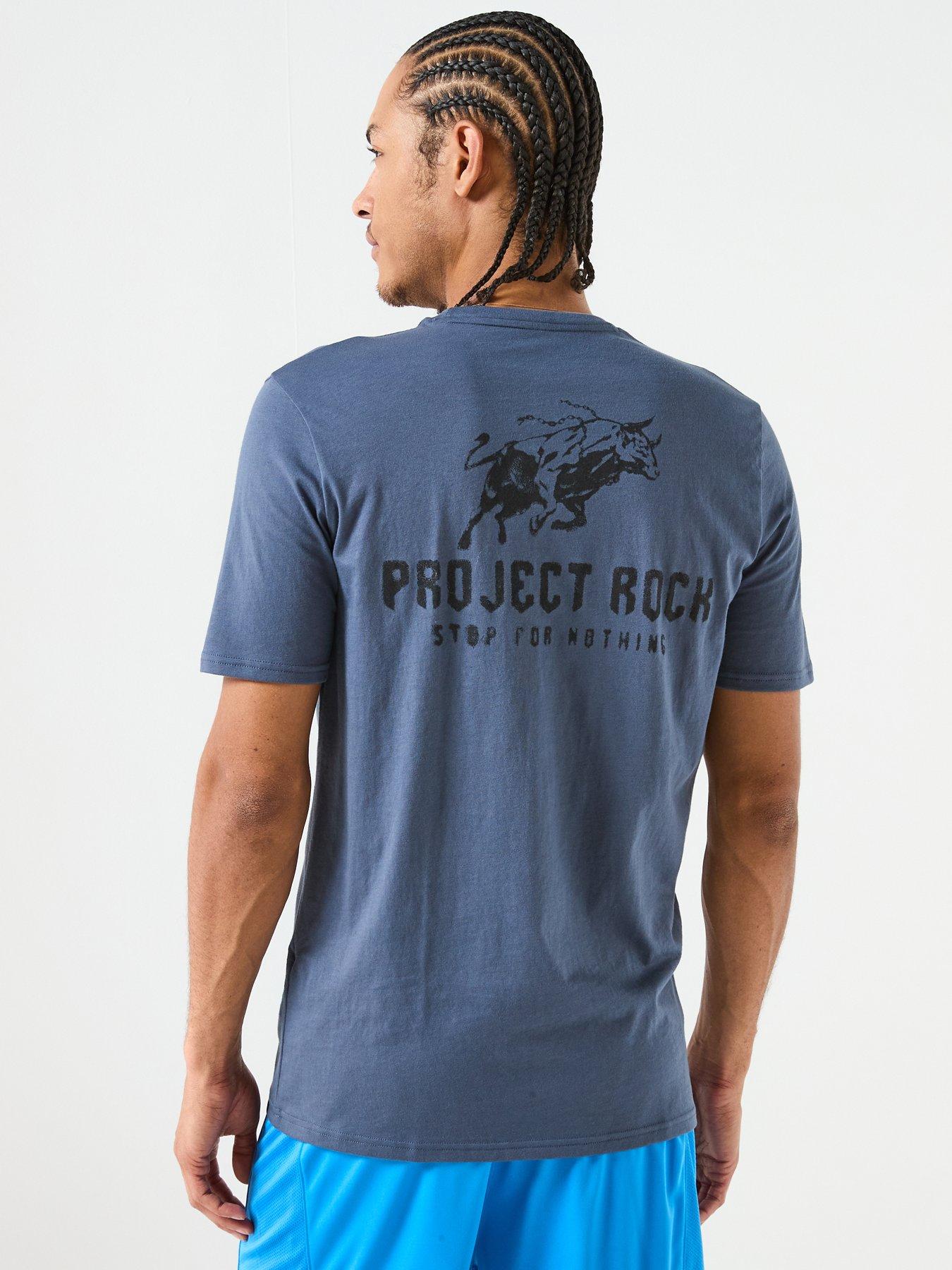 image of under-armour-mens-training-project-rock-t-shirt-grey