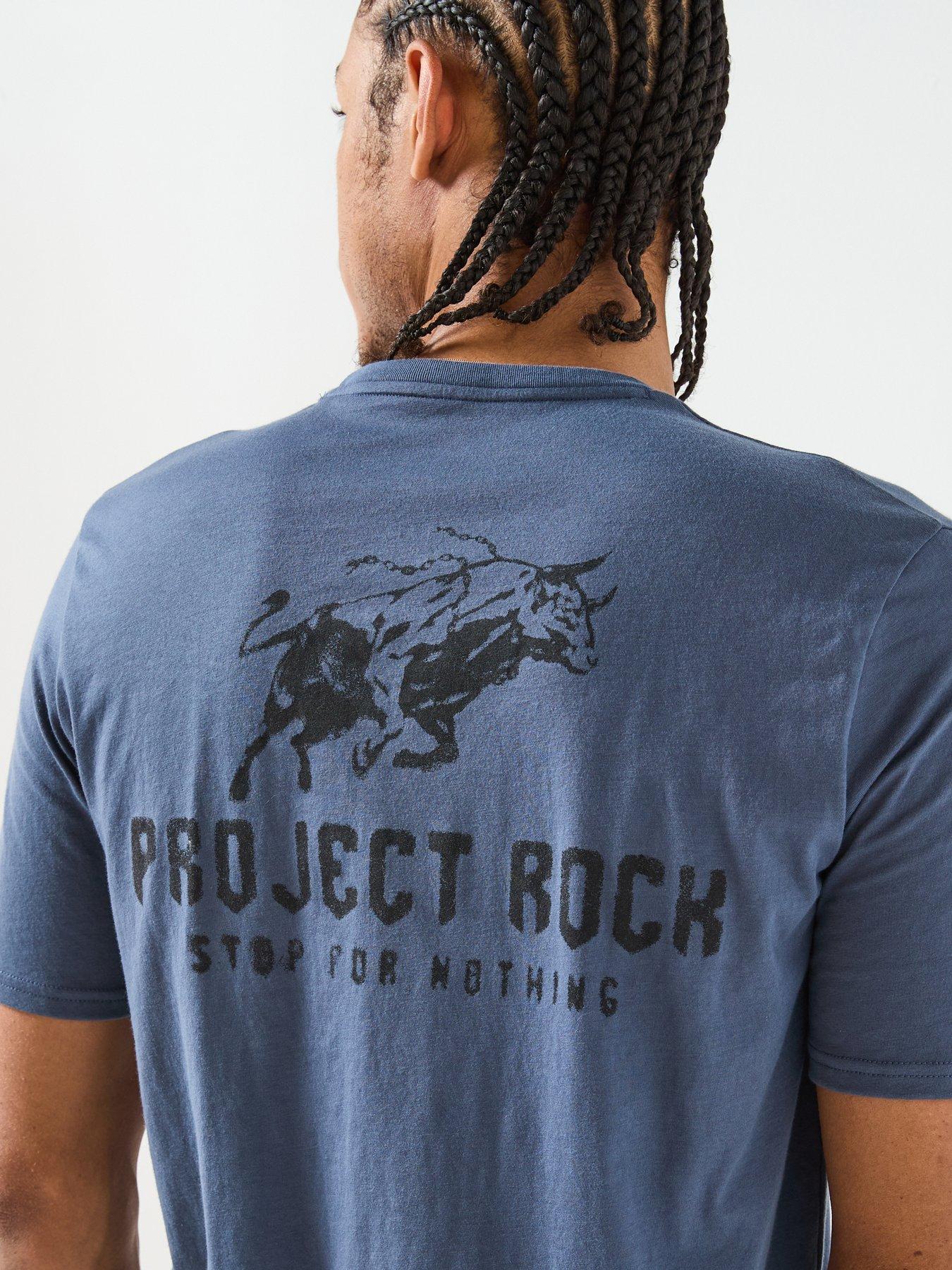  image of under-armour-mens-training-project-rock-t-shirt-grey