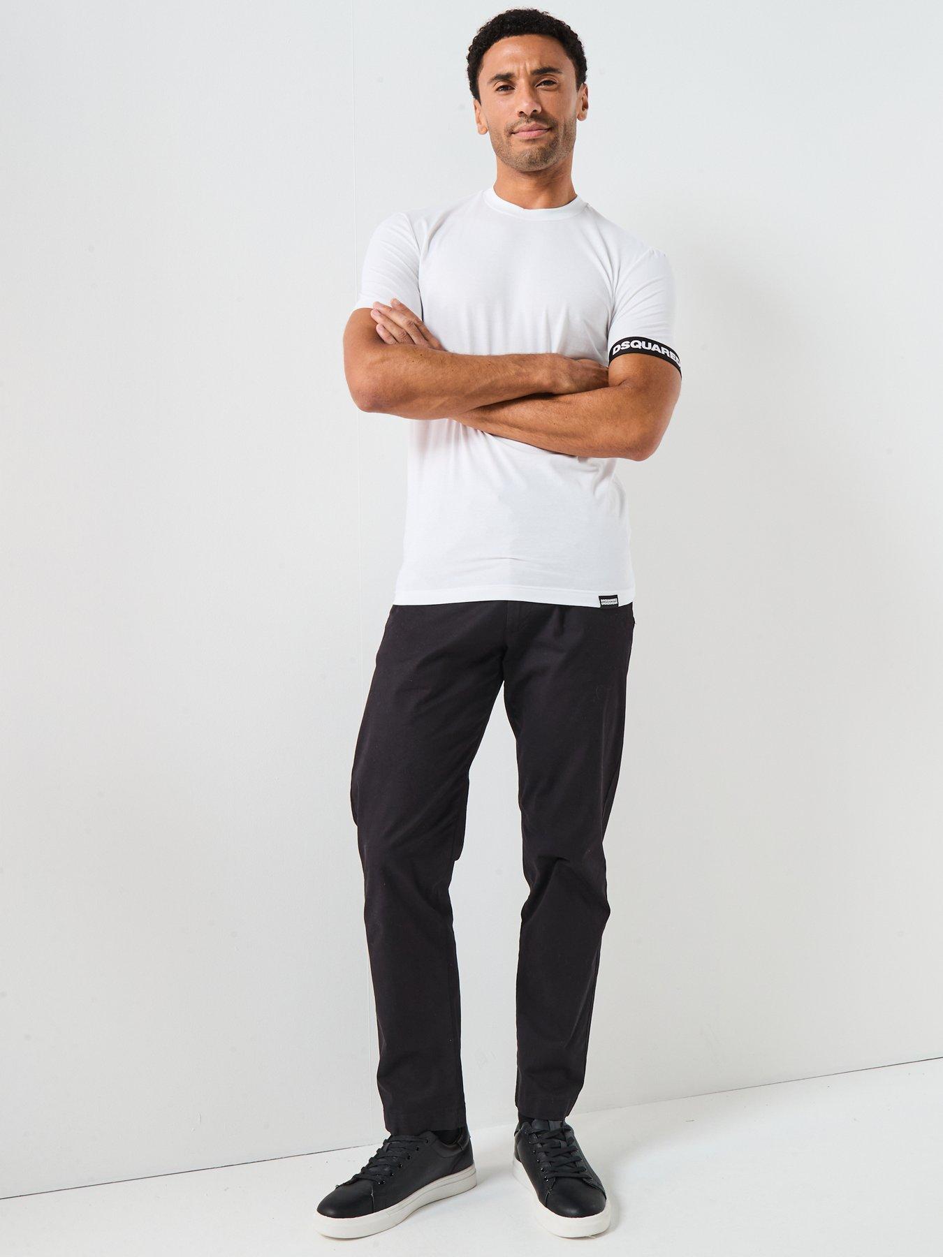 Image 3 of 4 of Dsquared2 Dsquared Logo Arm Band Short Sleeve T-Shirt - White