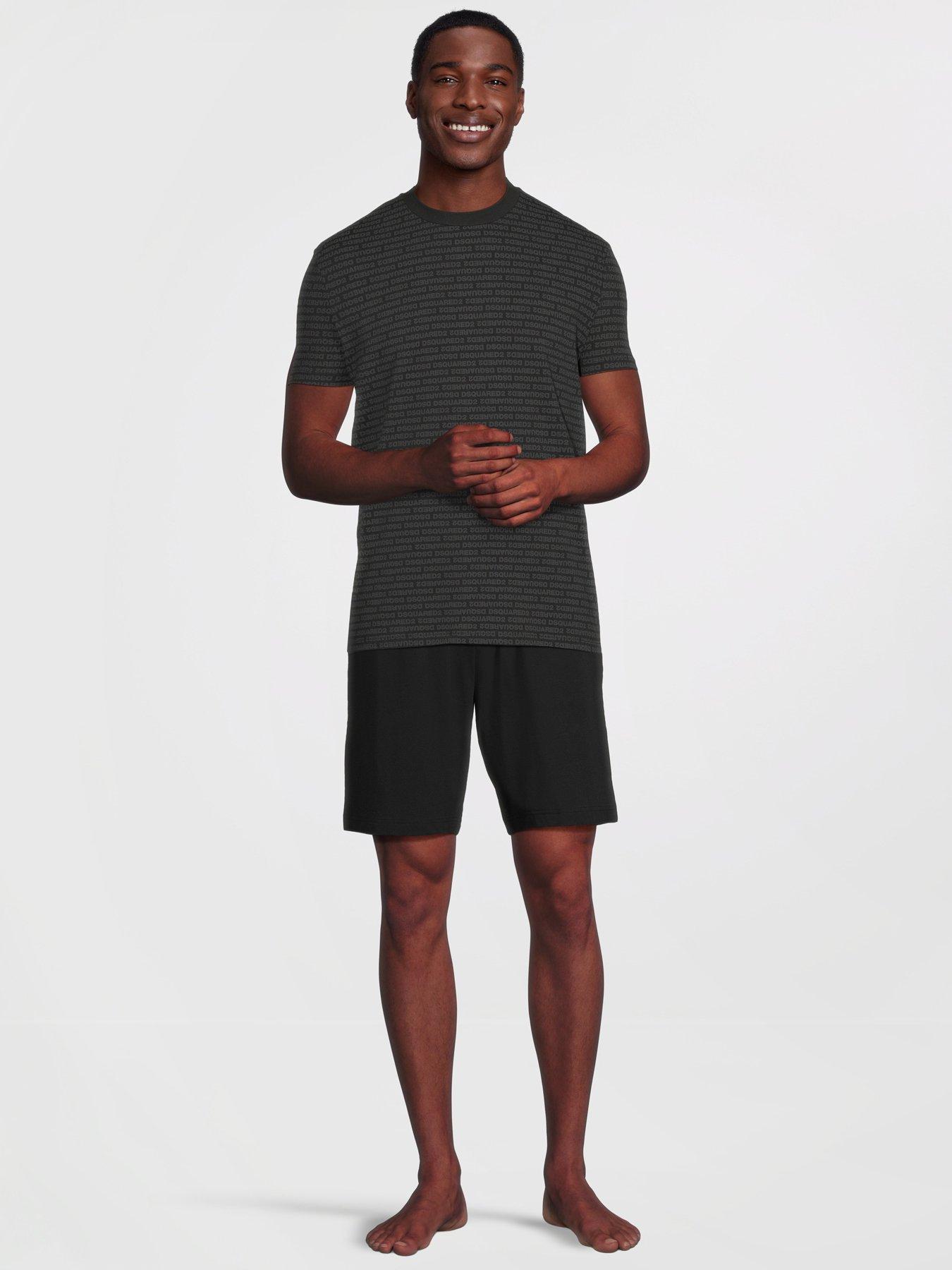 Image 3 of 6 of Dsquared2 Dsquared All Over Logo Short Sleeve T-Shirt - Black