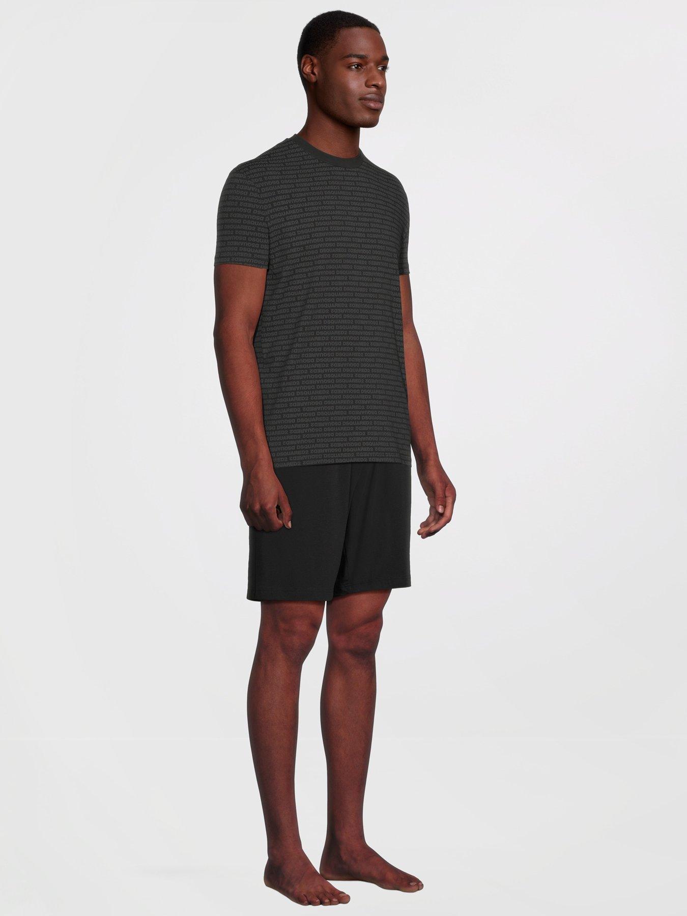 Image 4 of 6 of Dsquared2 Dsquared All Over Logo Short Sleeve T-Shirt - Black