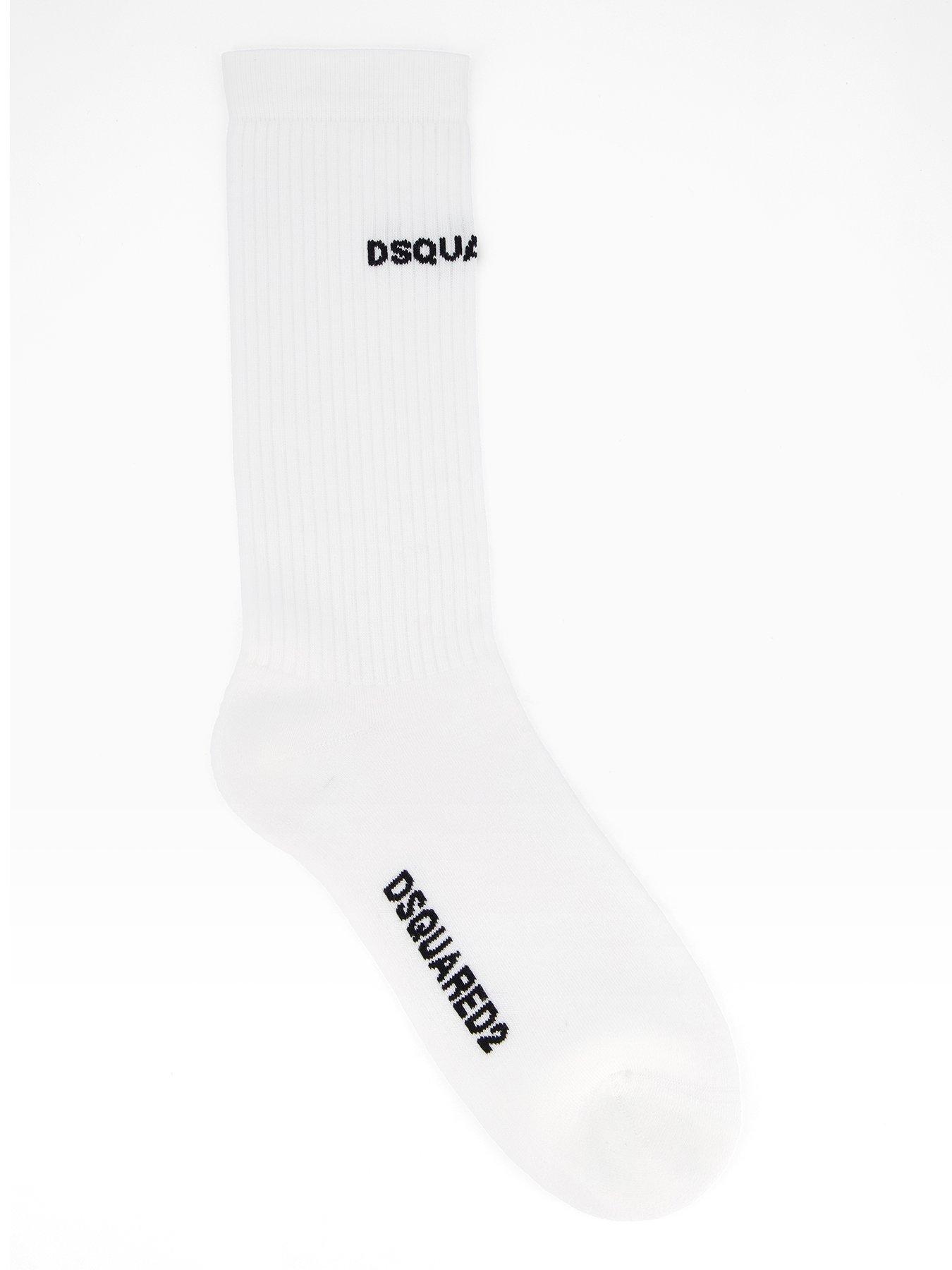 Dsquared2 Dsquared Icon Logo Sports Crew Socks - White