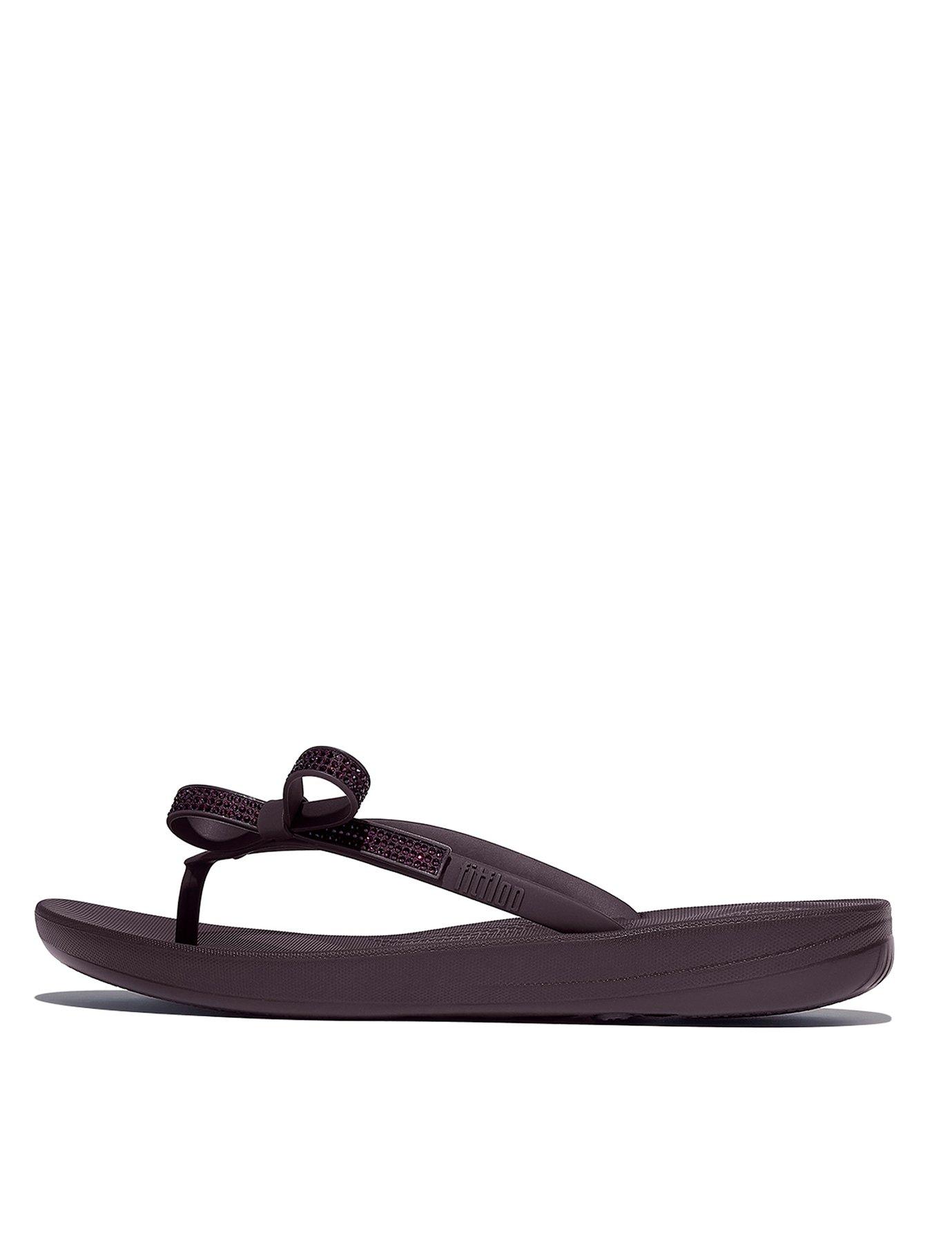 fitflop-iqushion-glitz-bow-flip-flop-plumberry