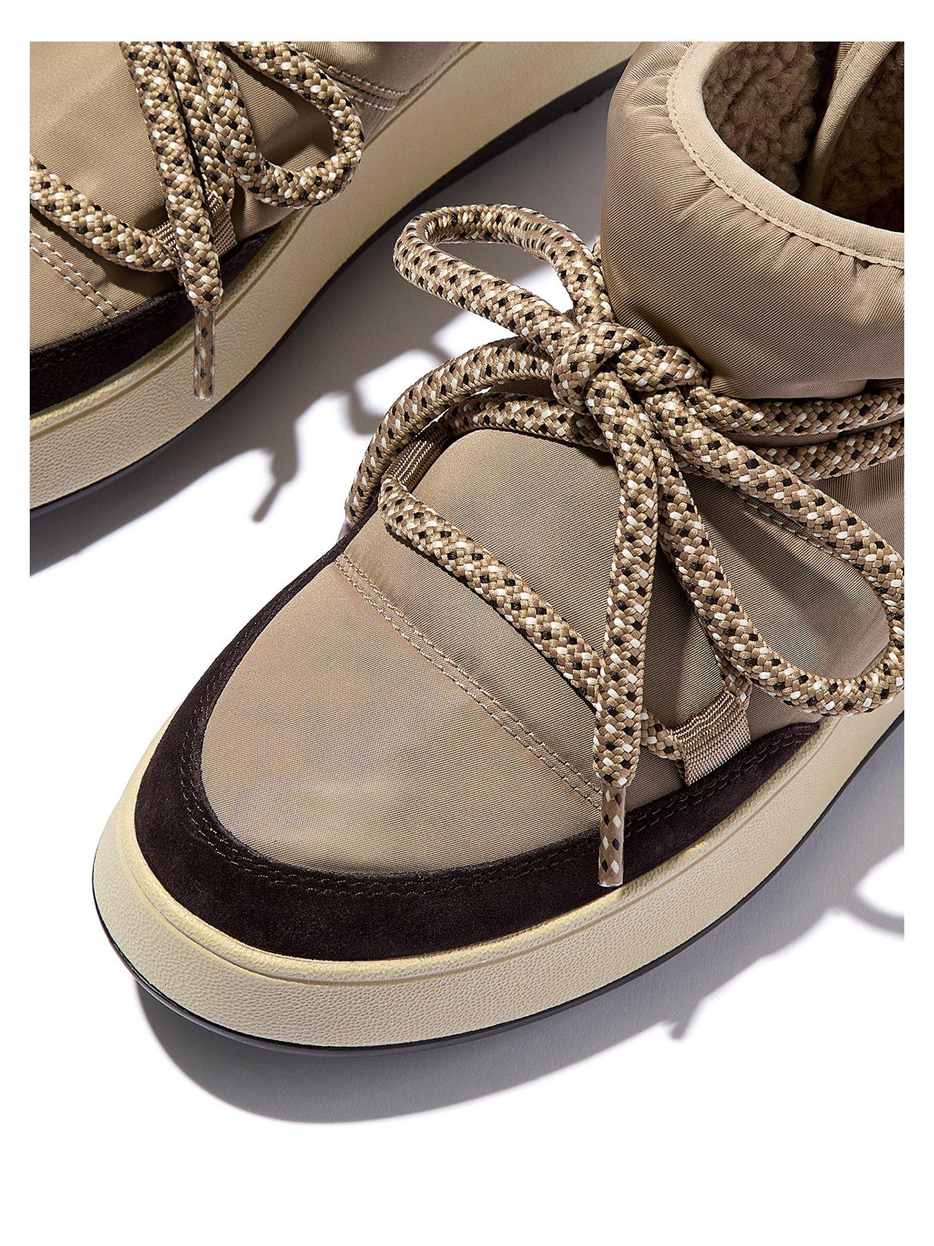 Image 5 of 6 of FitFlop F-mode W/resistant Biofleece Mesh Flatform Booties - Taupe
