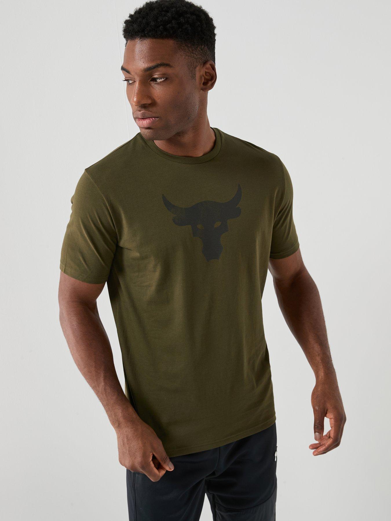  image of under-armour-mens-training-project-rock-t-shirt-green