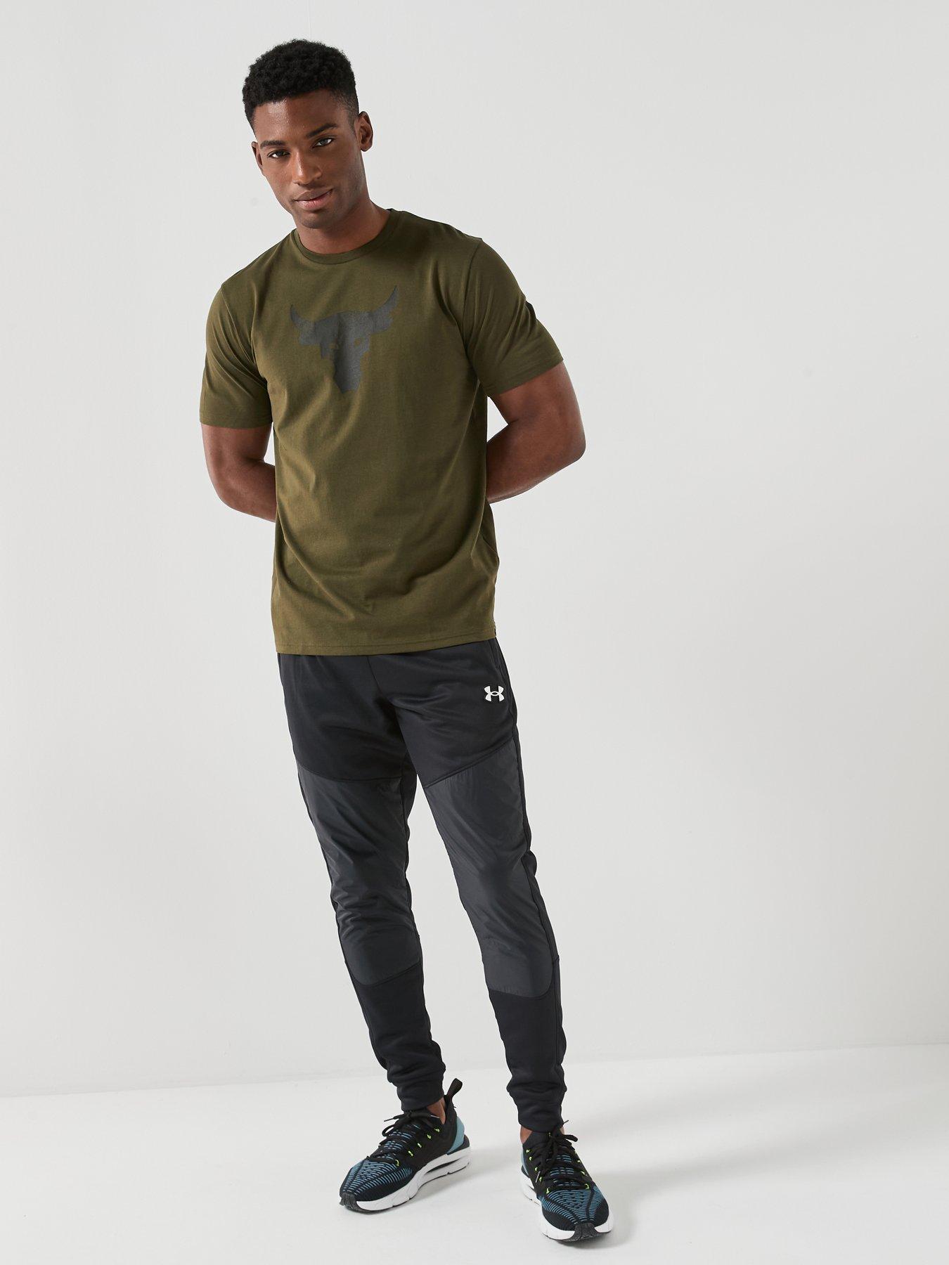  image of under-armour-mens-training-project-rock-t-shirt-green