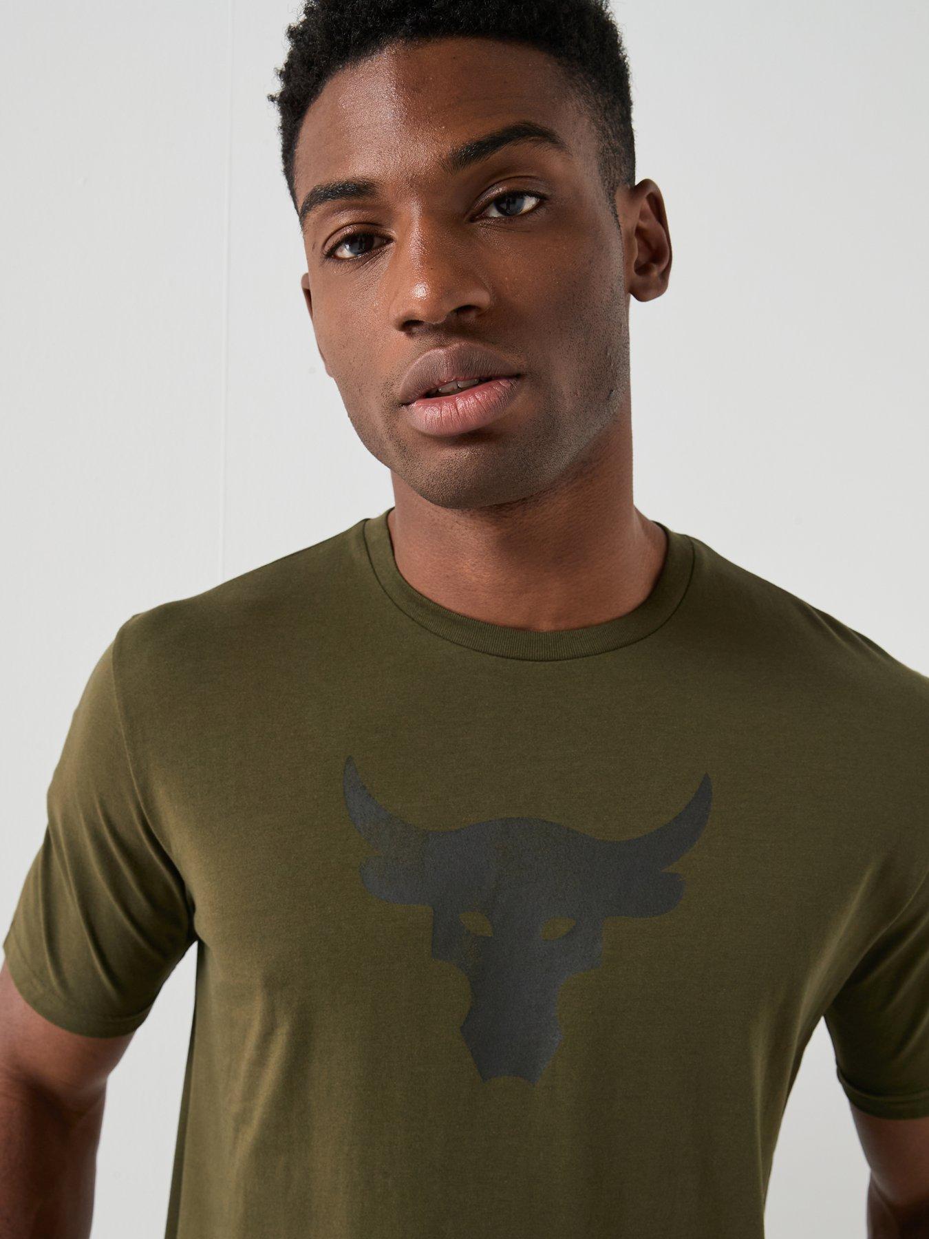  image of under-armour-mens-training-project-rock-t-shirt-green