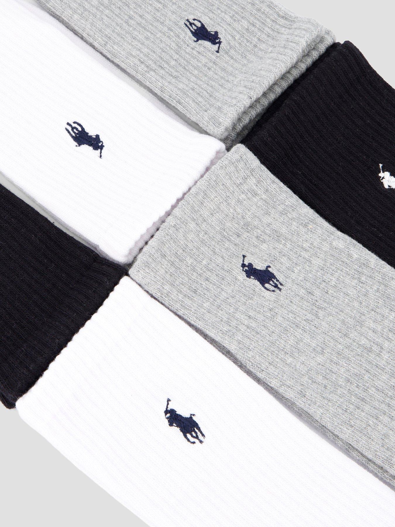 Image 3 of 3 of Polo Ralph Lauren 6 Pack Crew Sports Socks - Assorted