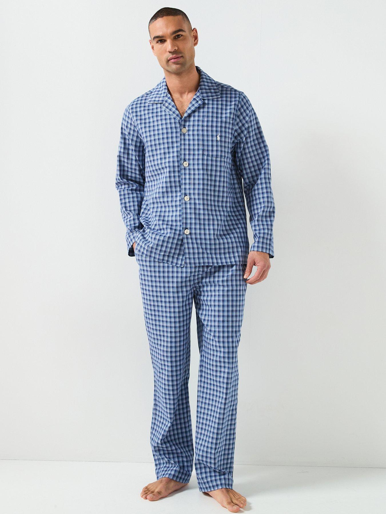 Polo Ralph Lauren Small Flannel Check Pyjama Set - Blue