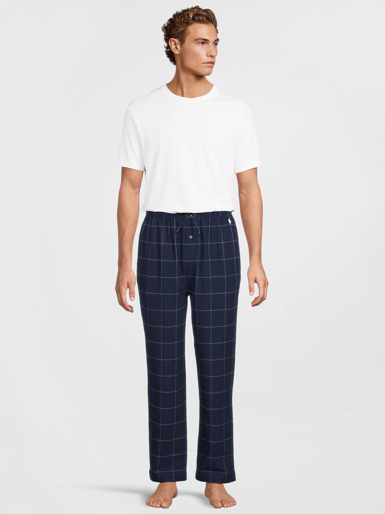 Image 3 of 6 of Polo Ralph Lauren Window Pane Check Pyjama Set - Navy