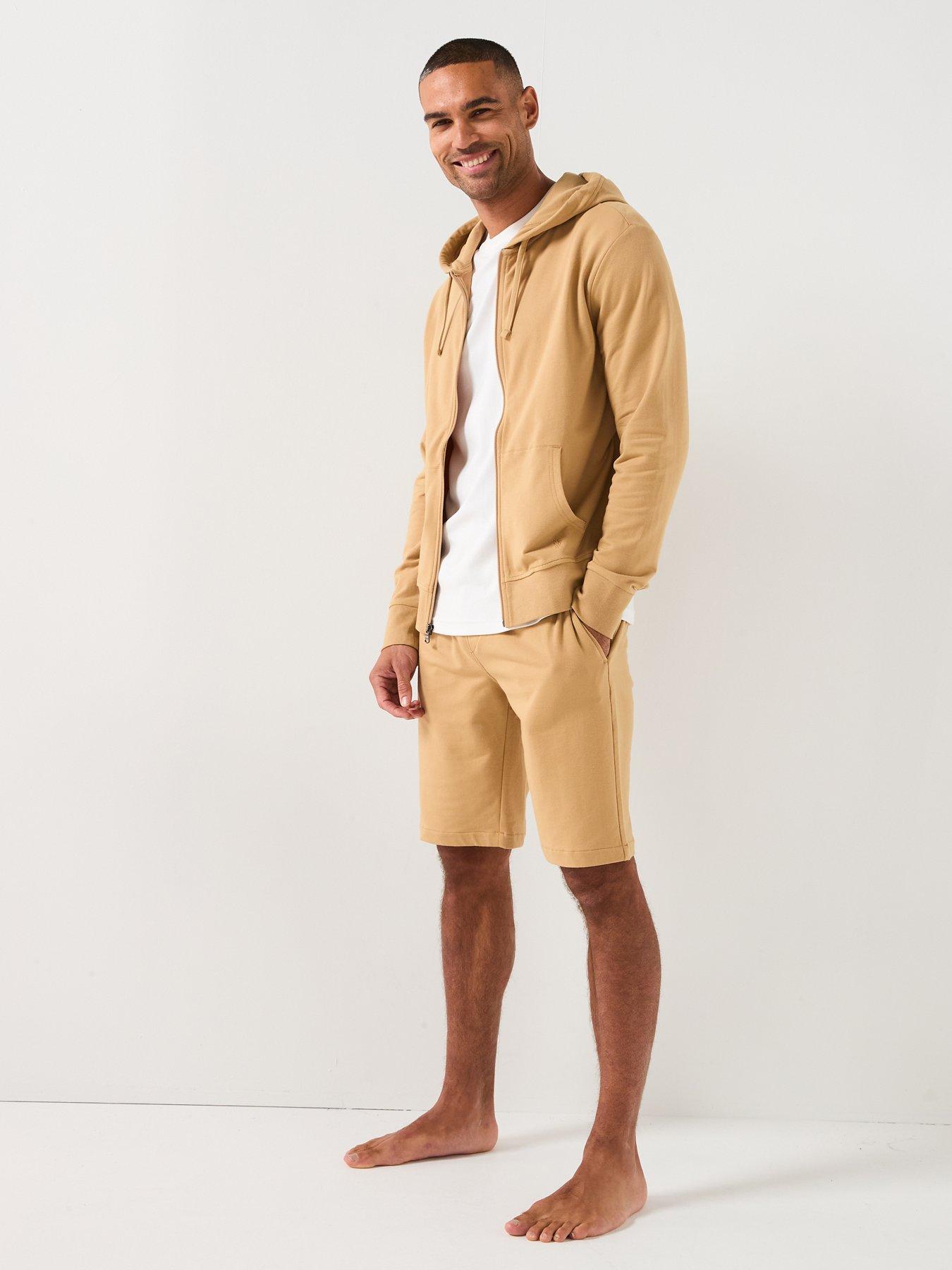 Image 3 of 5 of Polo Ralph Lauren Polo Ralph Lauren Liquid Cotton Tonal Logo Loungewear Shorts - Beige