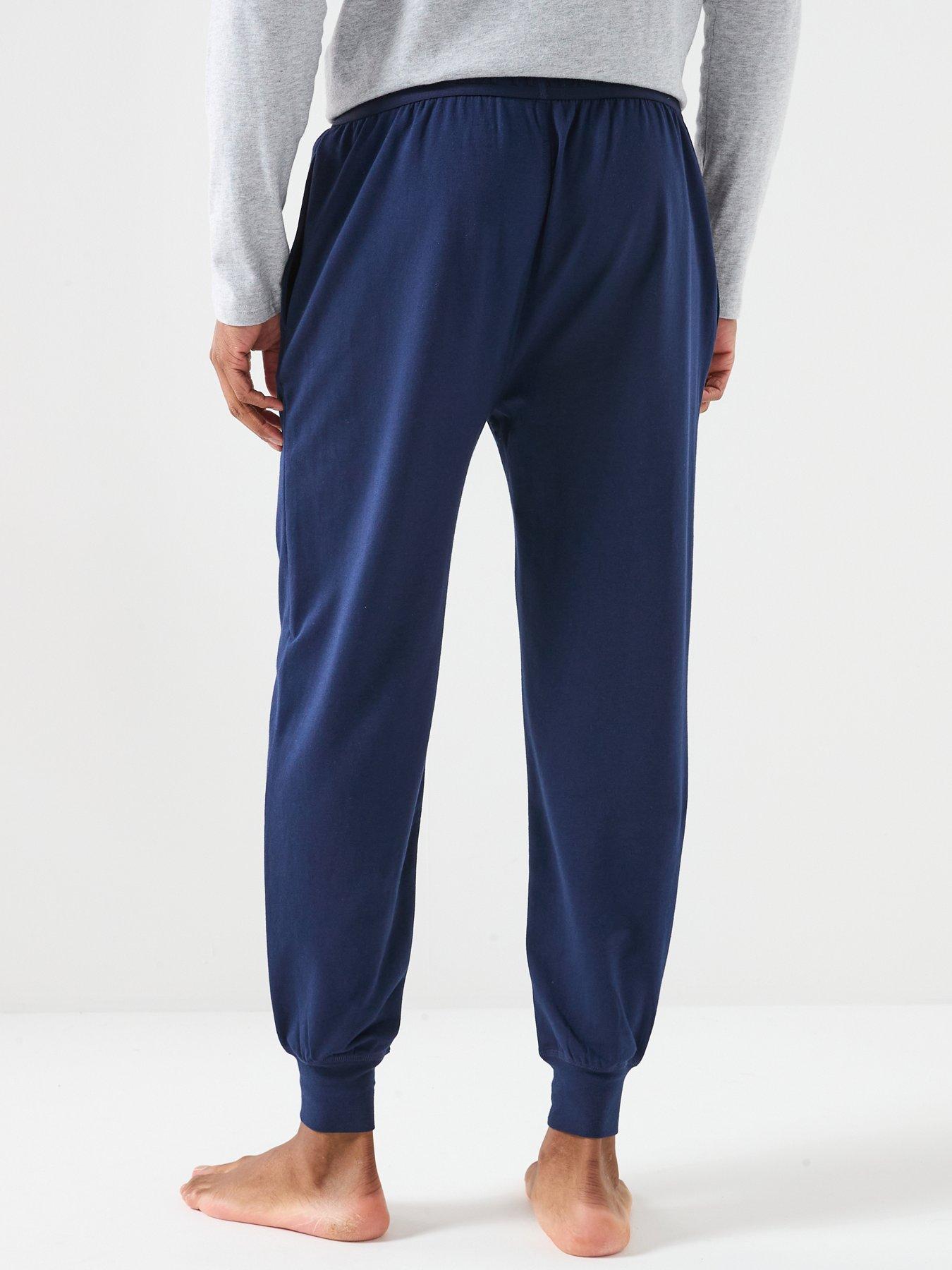 stillFront image of polo-ralph-lauren-liquid-cotton-tonal-logo-loungewear-bottoms-navy