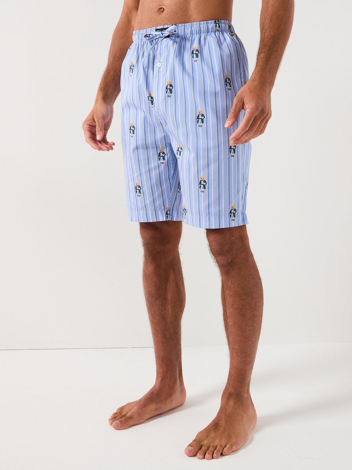  image of polo-ralph-lauren-all-over-bear-print-woven-pyjama-bottoms-light-blue