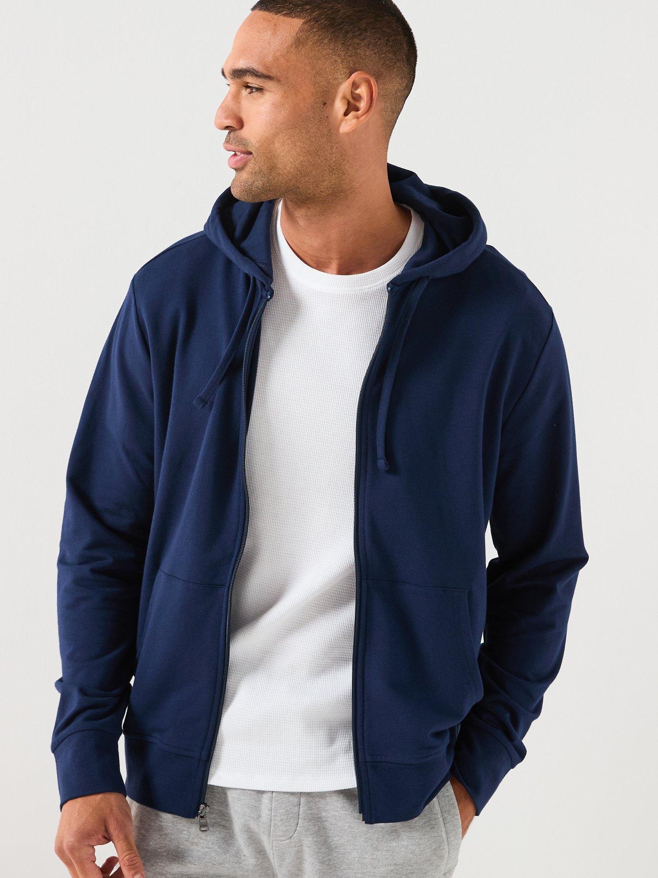 Image 5 of 6 of Polo Ralph Lauren Liquid Cotton Tonal Logo Loungewear Hoodie - Navy