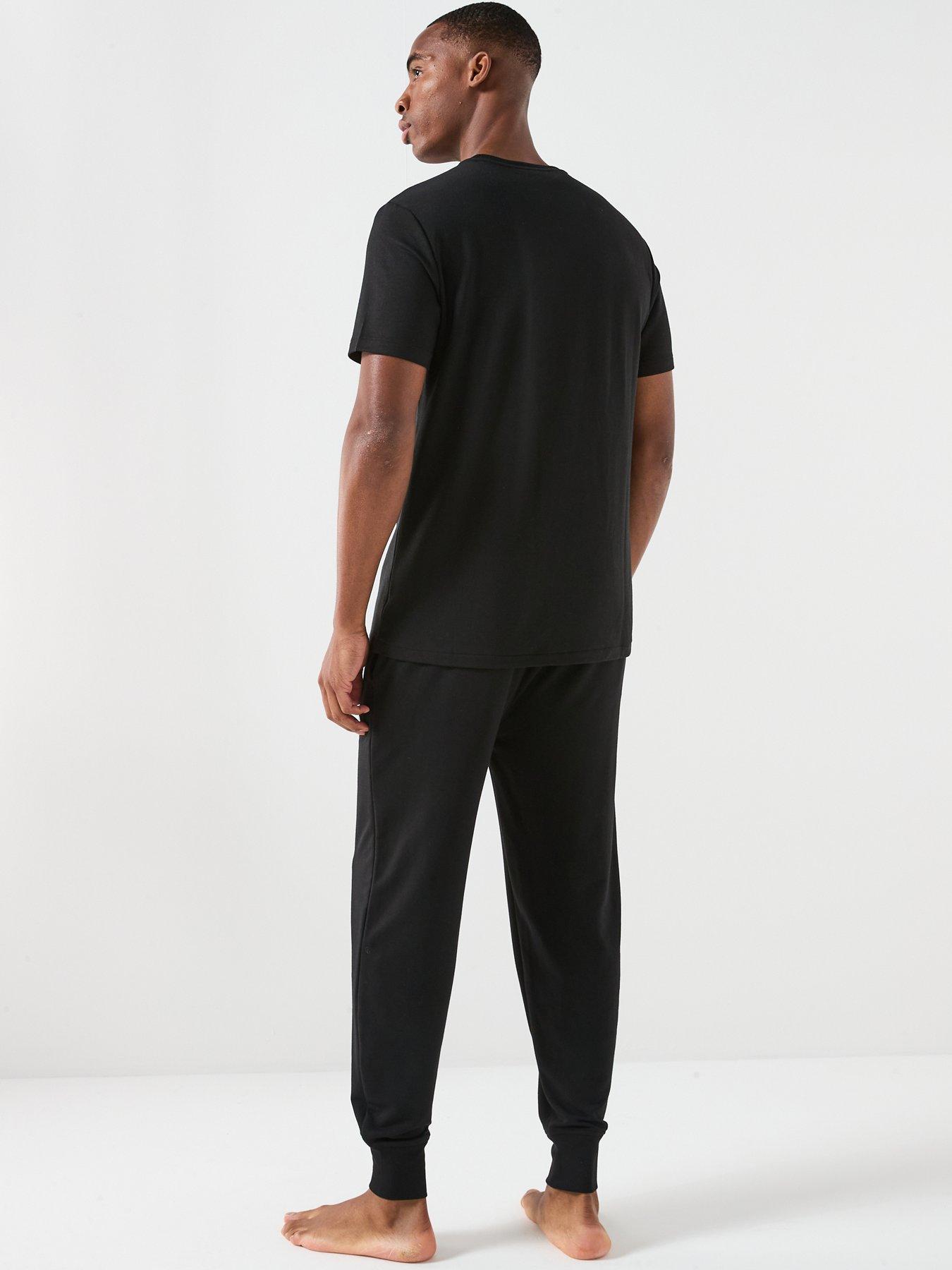 stillFront image of polo-ralph-lauren-circle-logo-loungewear-t-shirt-black