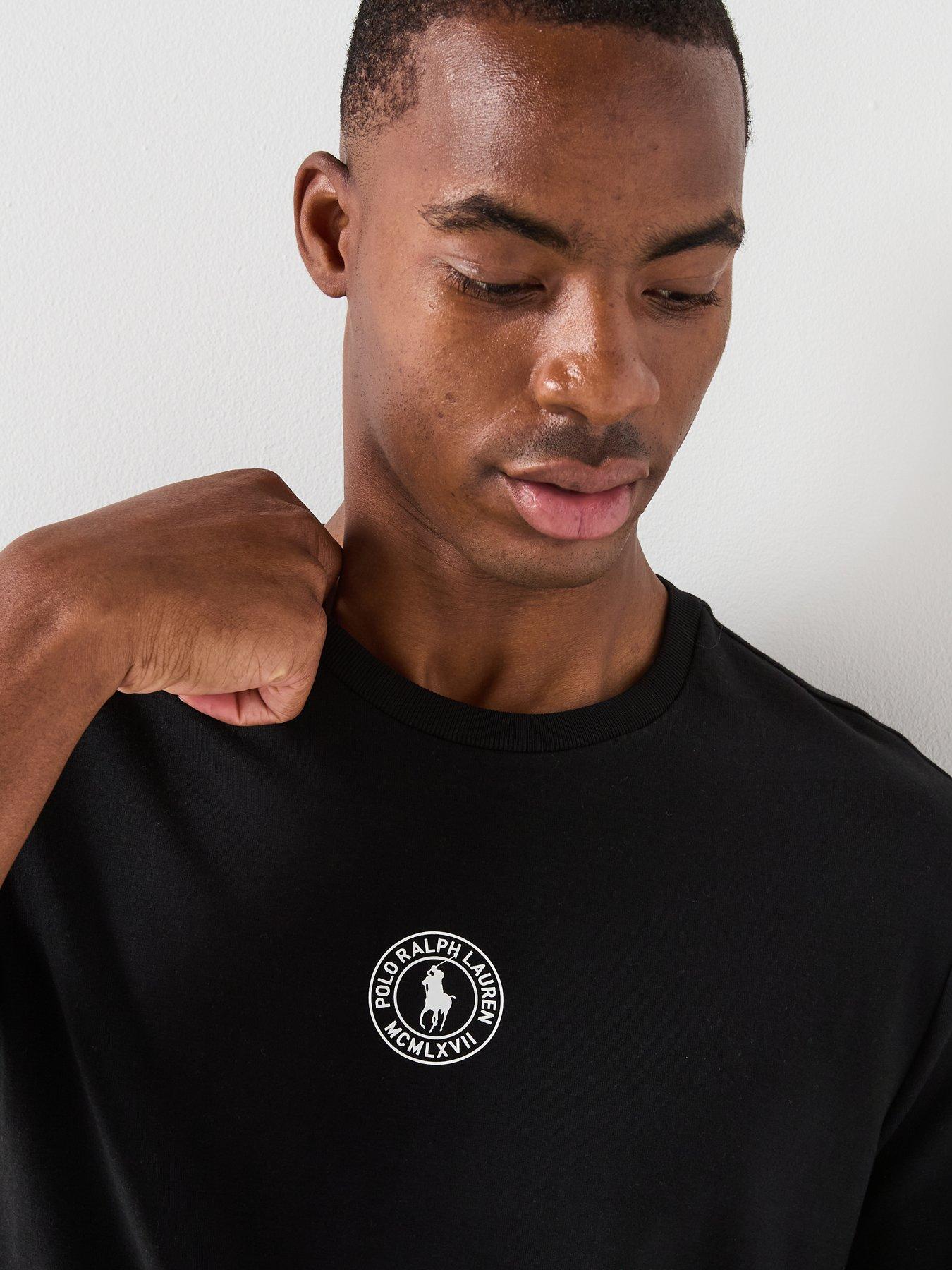  image of polo-ralph-lauren-circle-logo-loungewear-t-shirt-black