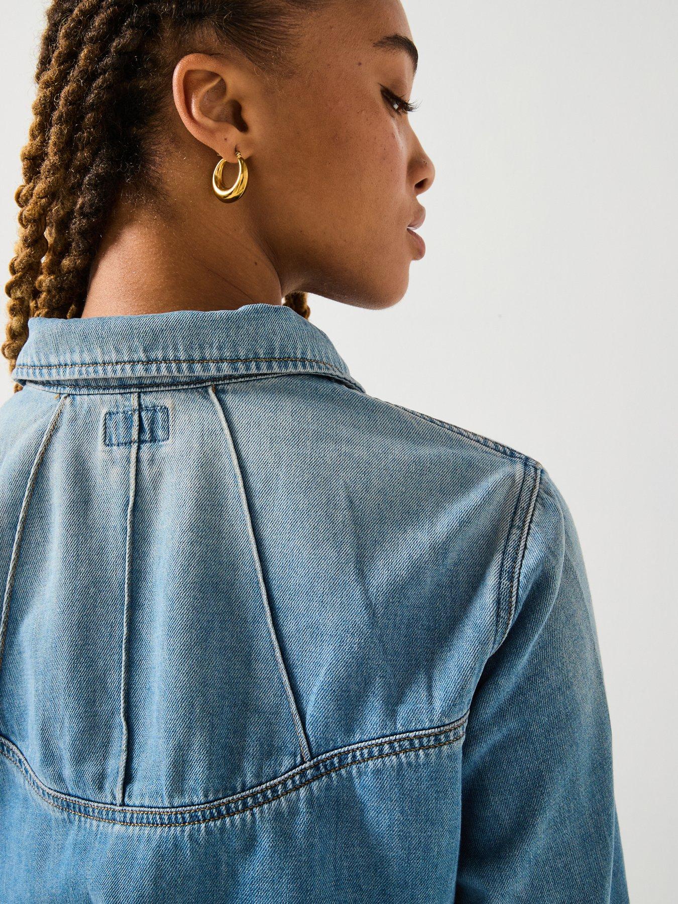 Image 5 of 6 of Wrangler Radiating Coverall Jumpsuit - Shimmerstone - Blue