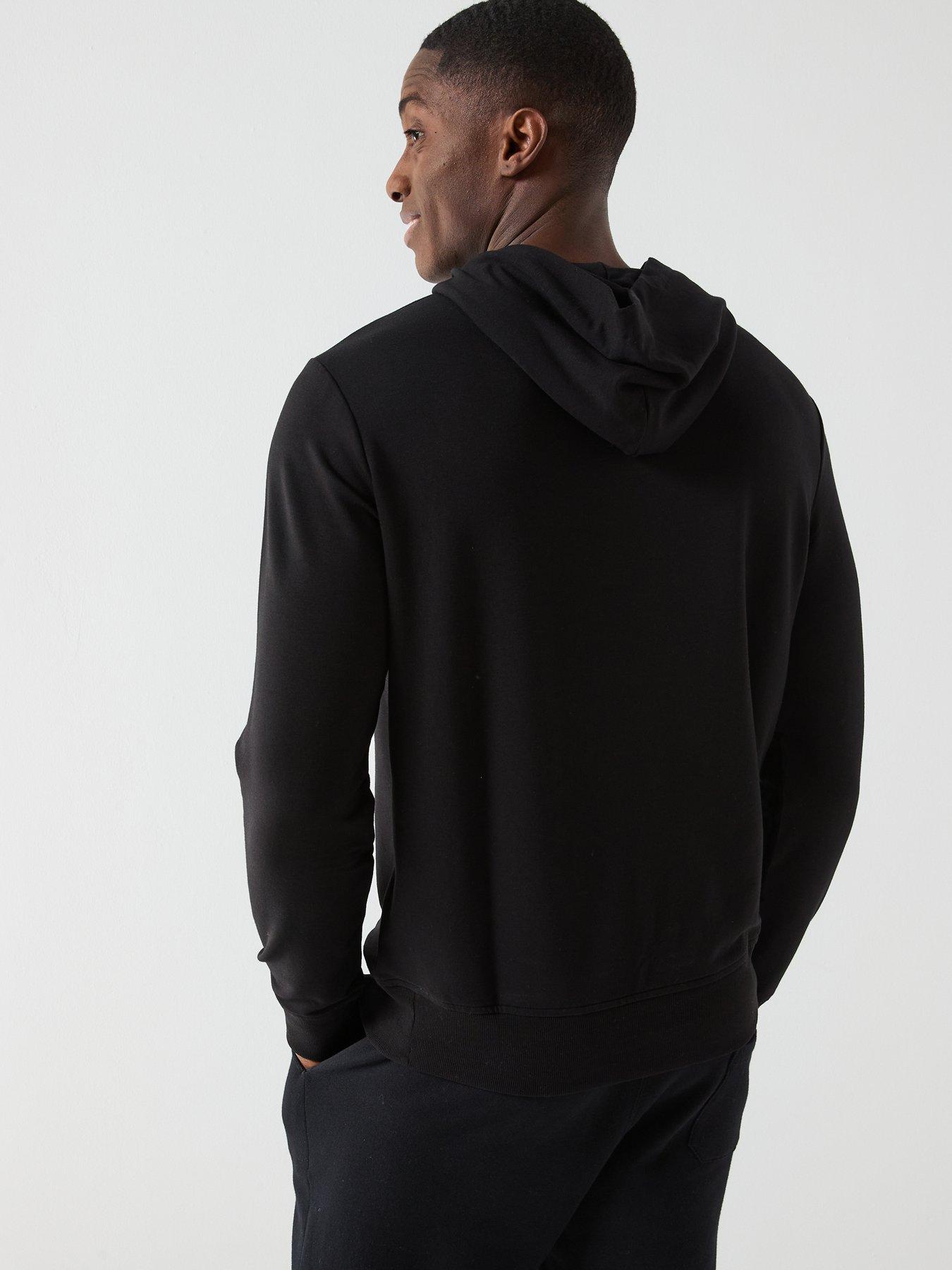 stillFront image of polo-ralph-lauren-circle-logo-loungewear-hoodie-black