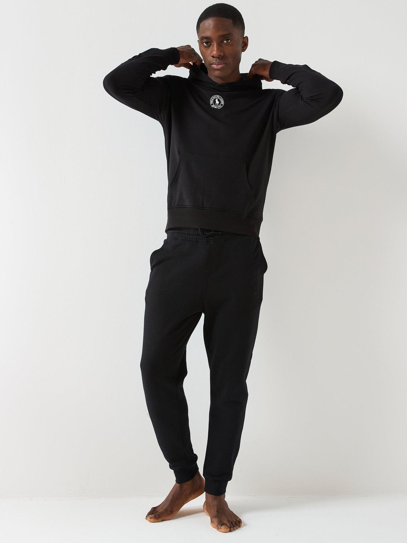  image of polo-ralph-lauren-circle-logo-loungewear-hoodie-black
