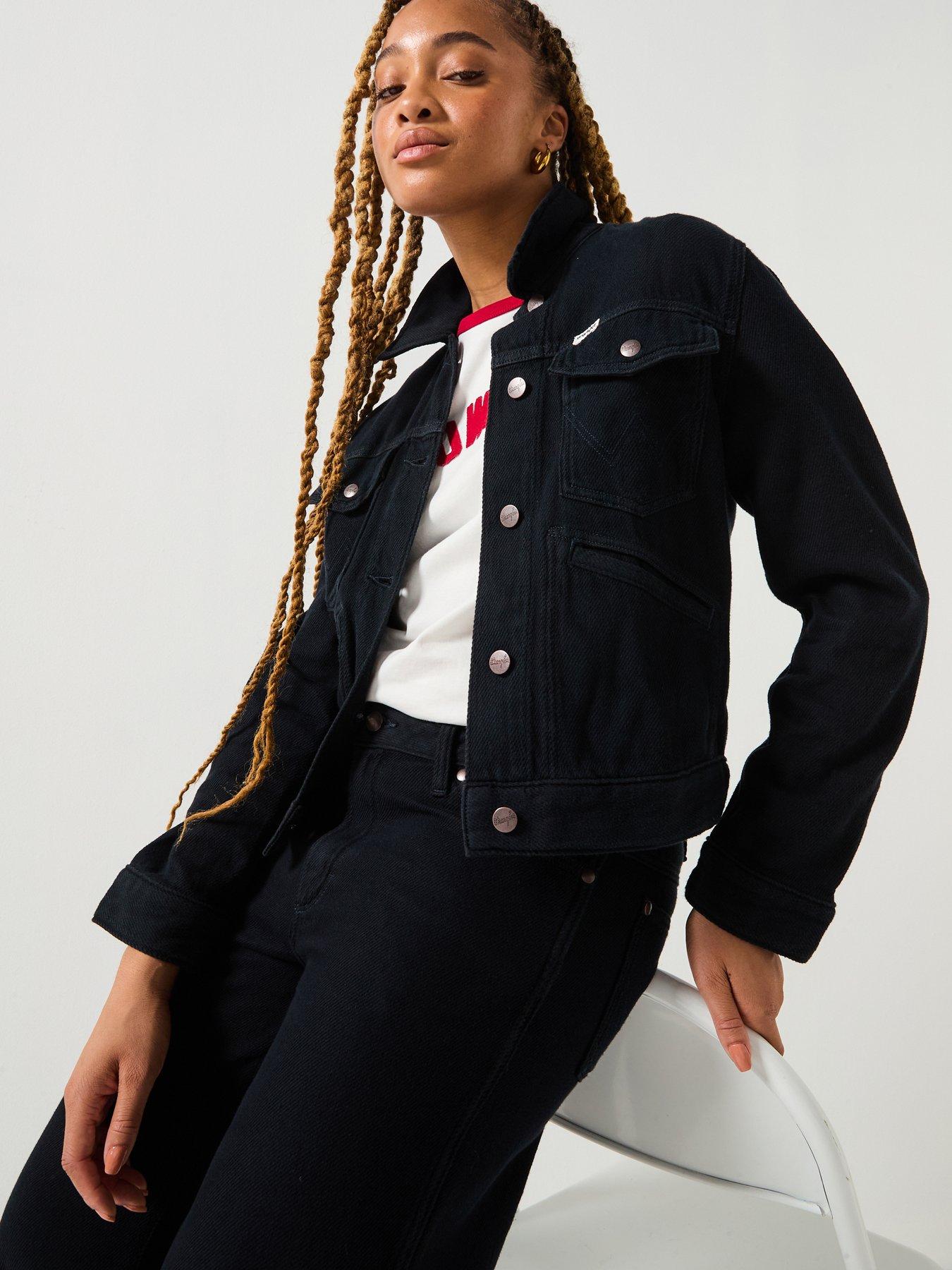 Wrangler Heritage Denim Jacket - Cobalt Crush - Black