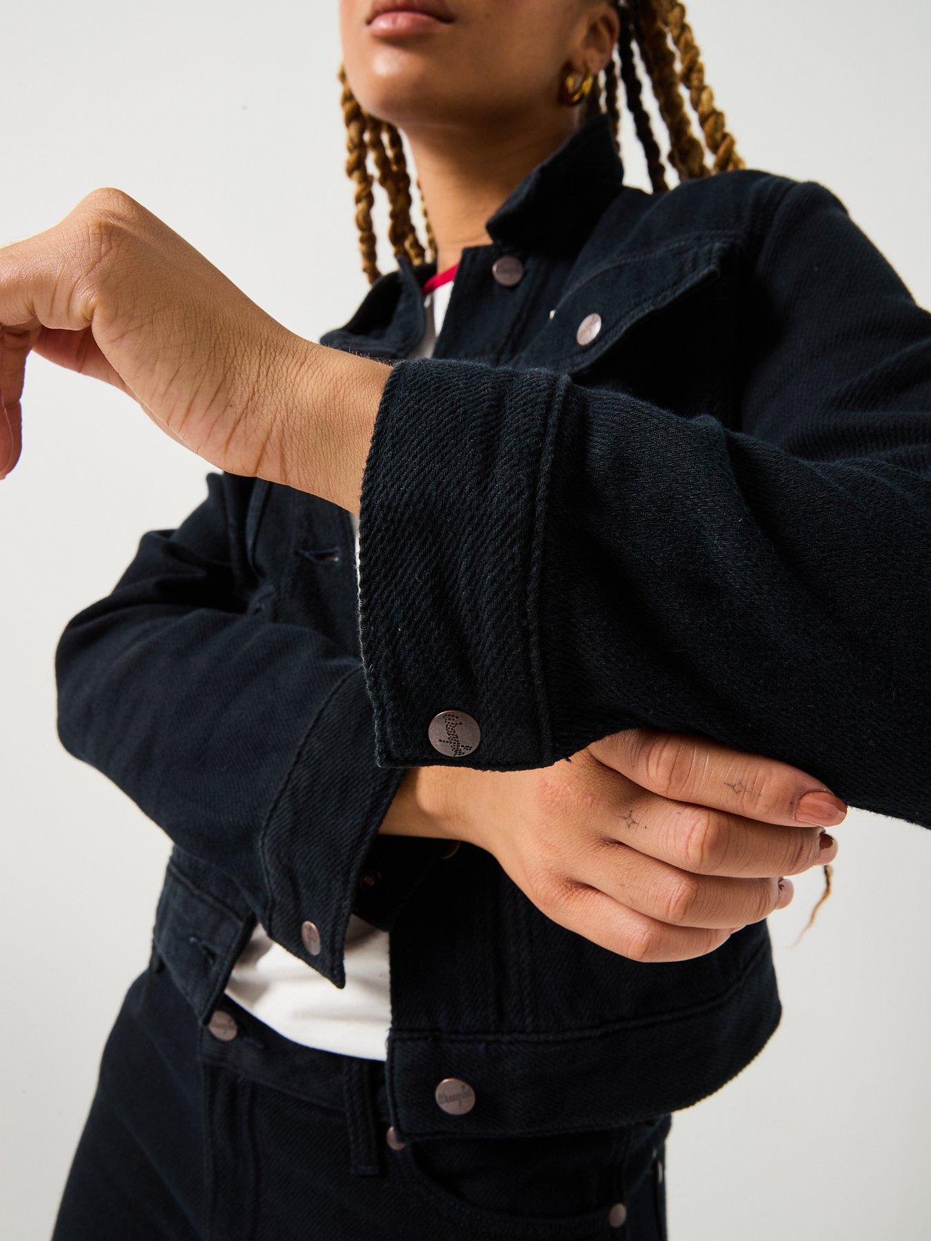  image of wrangler-heritage-denim-jacket-cobalt-crush-black