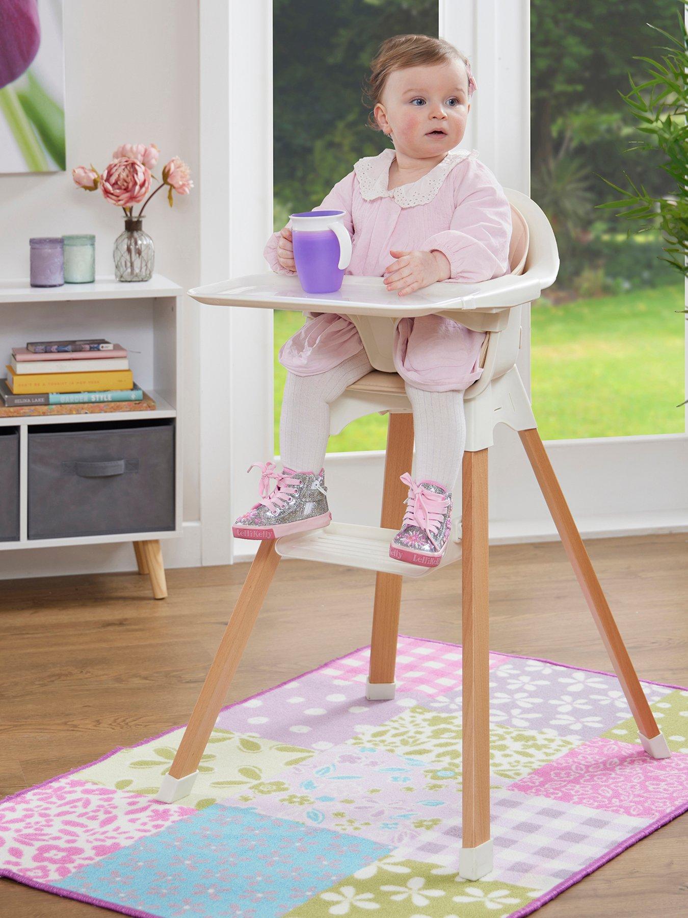 undefined Kids Nordic High Chair - white and beechwood