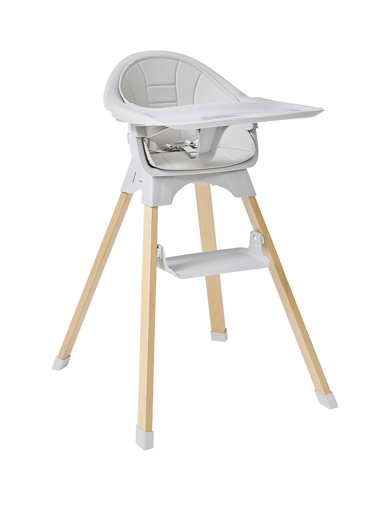 undefined Kids Nordic High Chair - grey and beechwood