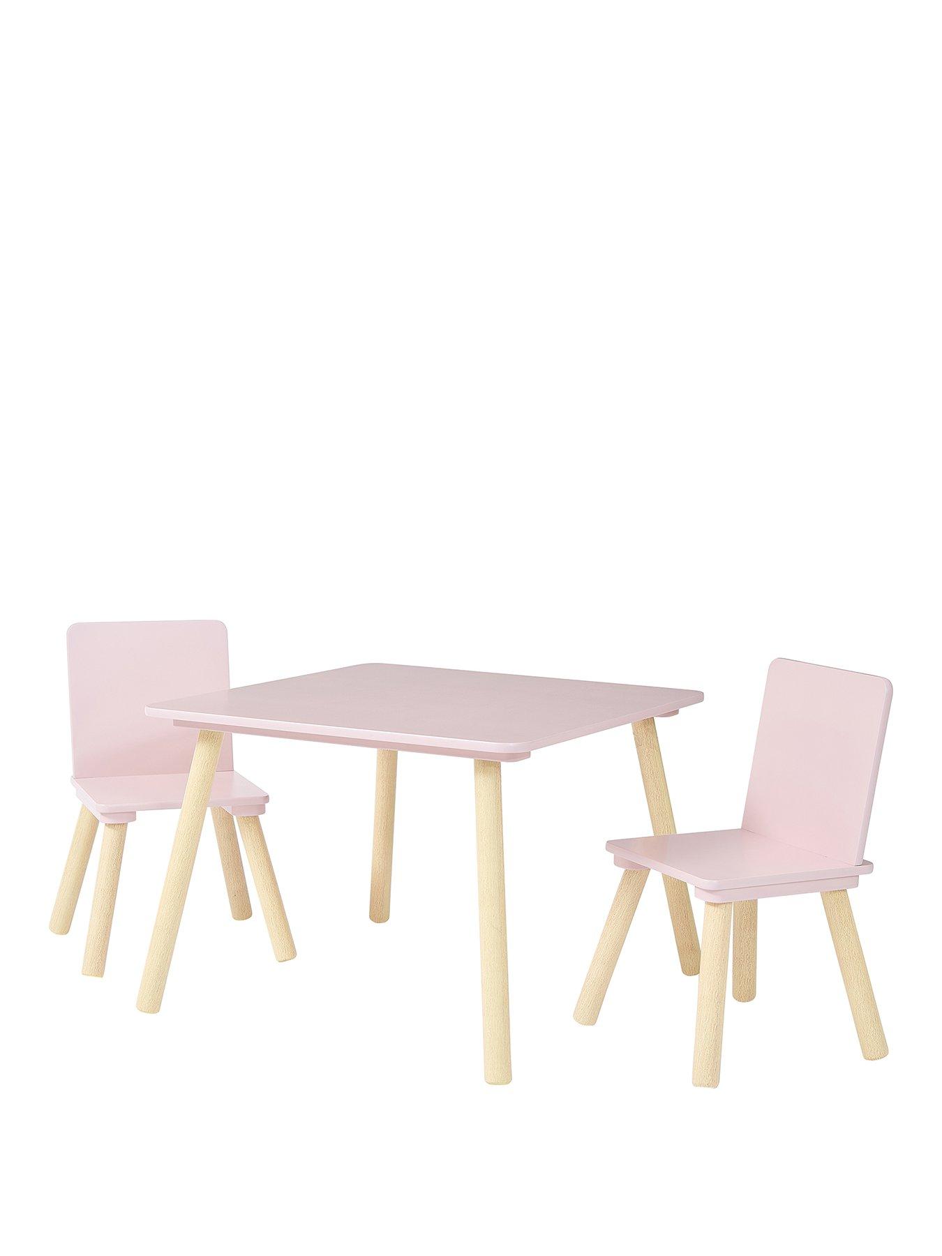 Image 2 of 7 of Liberty House Kids Table and Two Chairs Set Pink