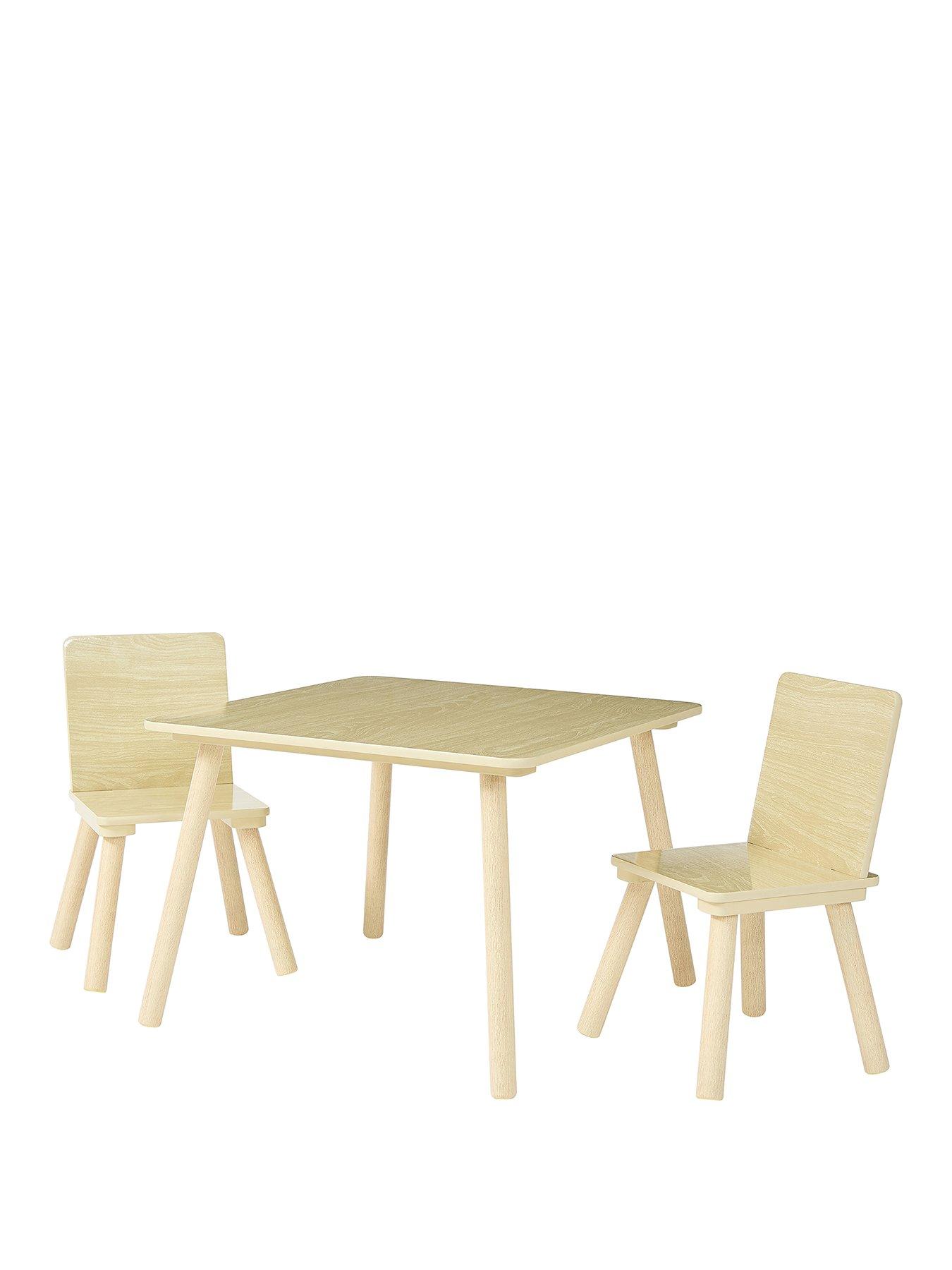 Image 2 of 7 of Liberty House Kids Table and Two Chairs Set Natural