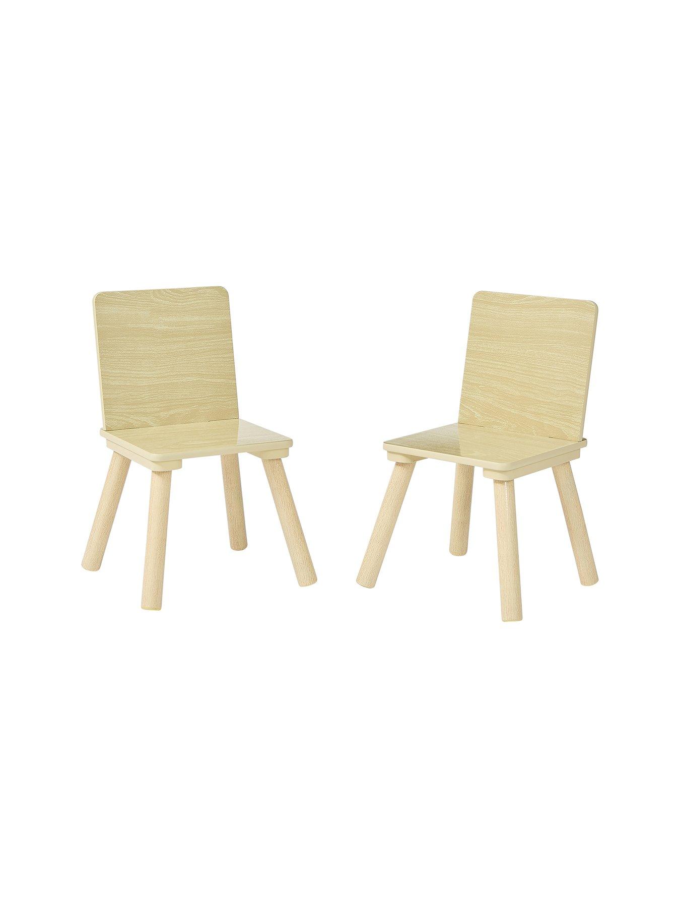 Image 3 of 7 of Liberty House Kids Table and Two Chairs Set Natural