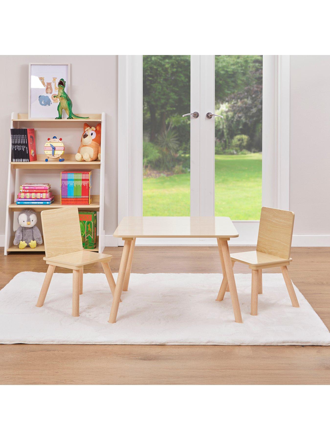 Image 4 of 7 of Liberty House Kids Table and Two Chairs Set Natural