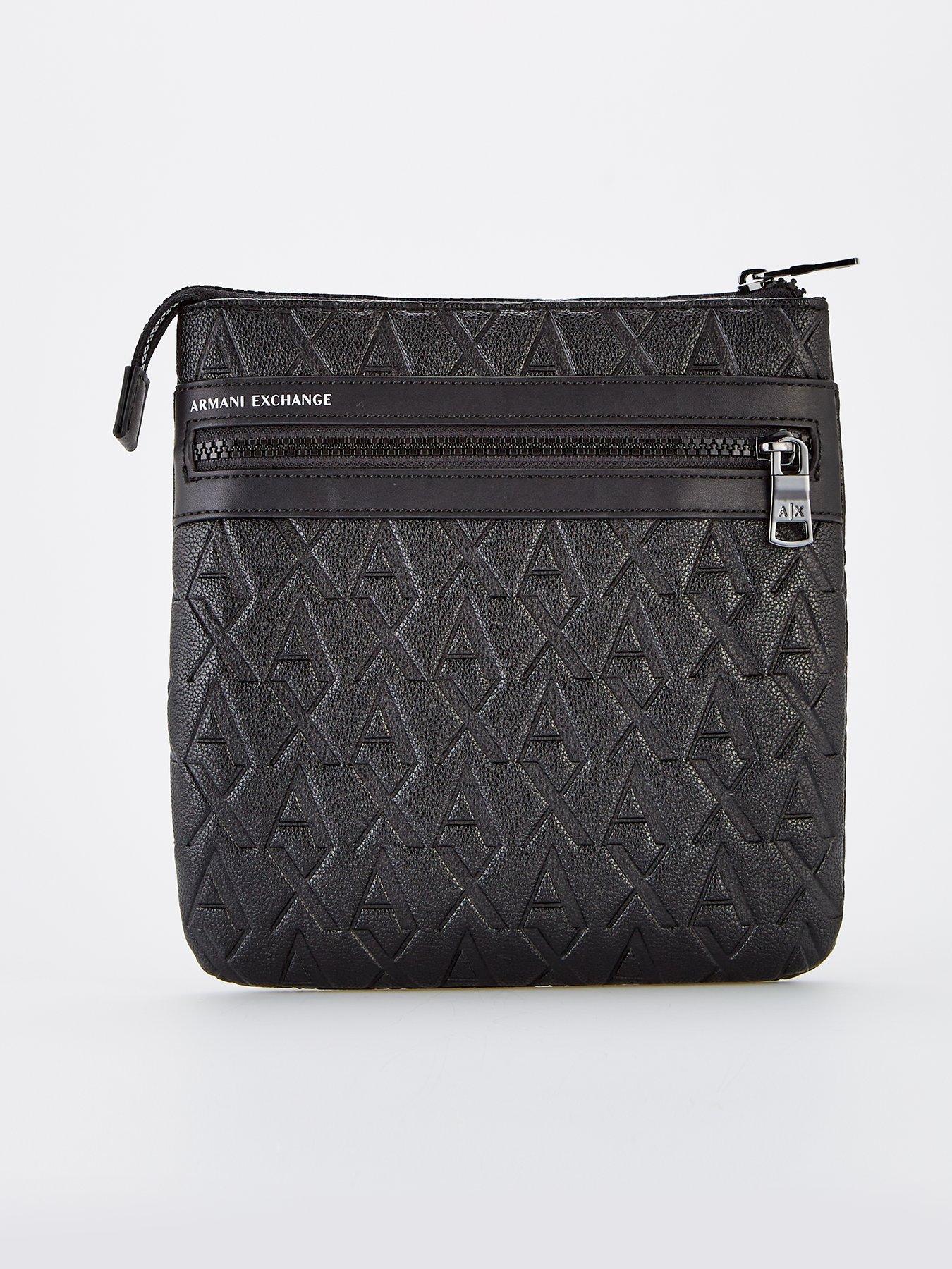 undefined Liam Monogram Pu Crossbody Bag - Black