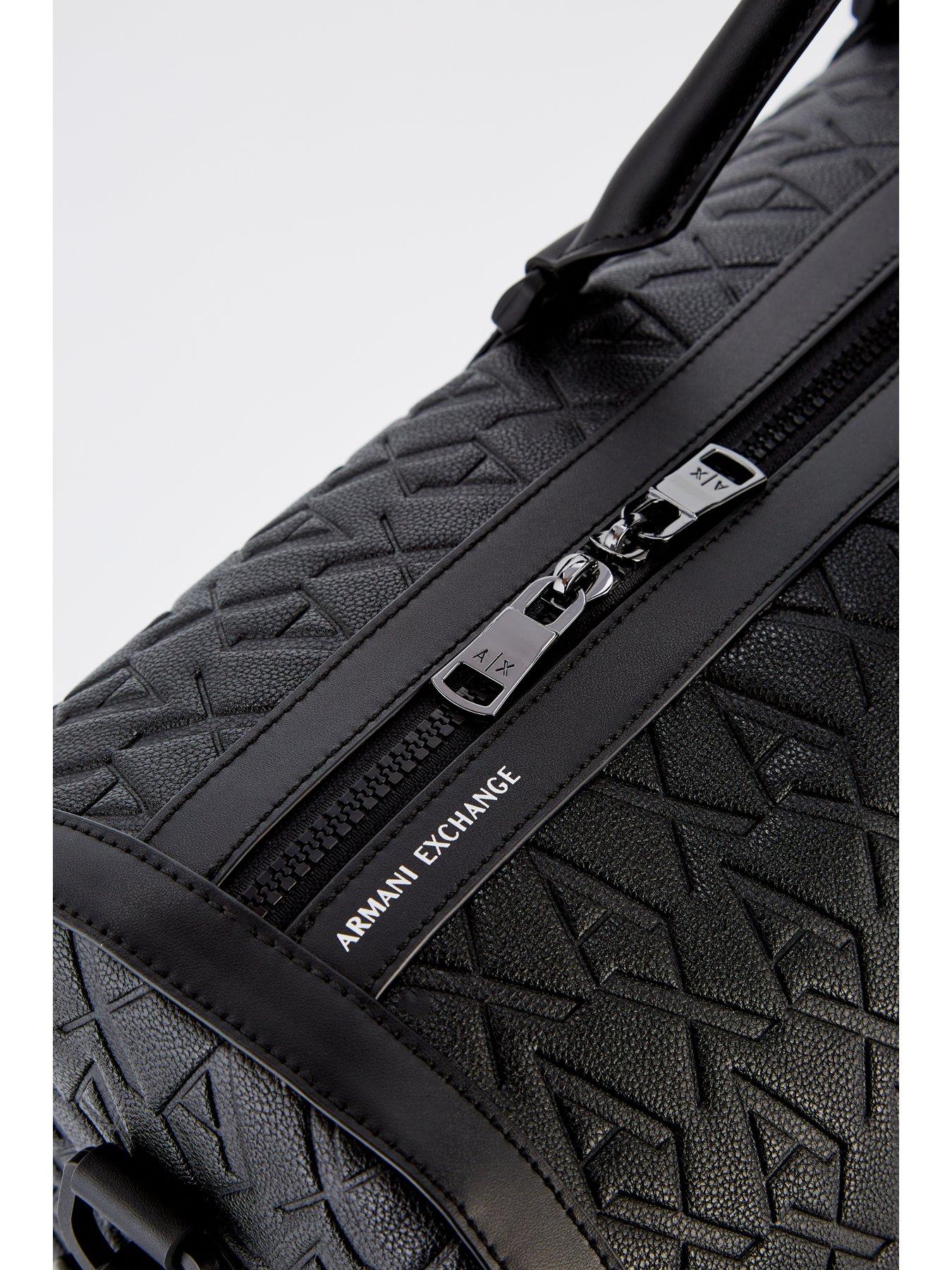 Image 3 of 4 of Armani Exchange Liam Monogram Pu Holdall Bag - Black