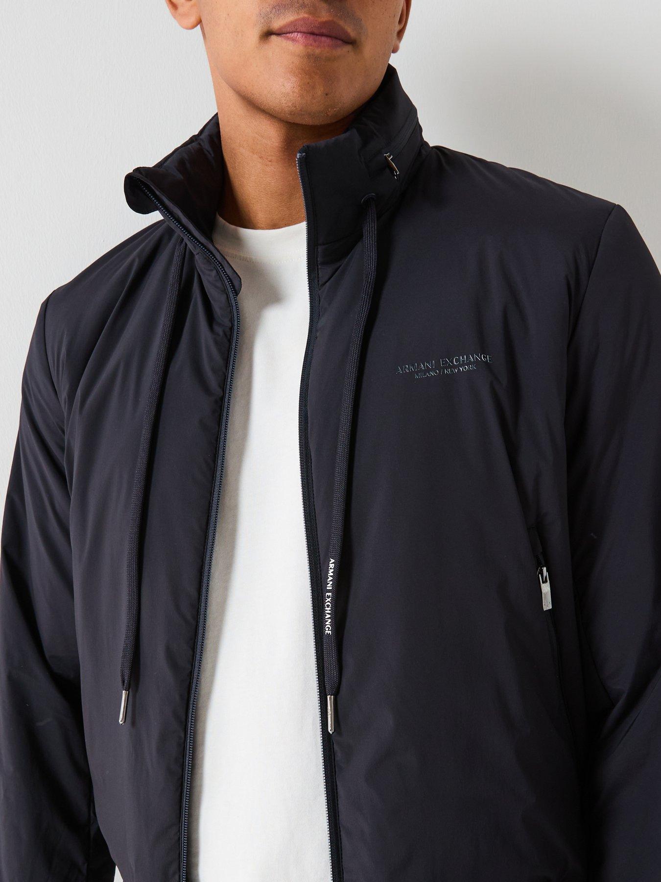  image of armani-exchange-padded-blouson-jacket-navy