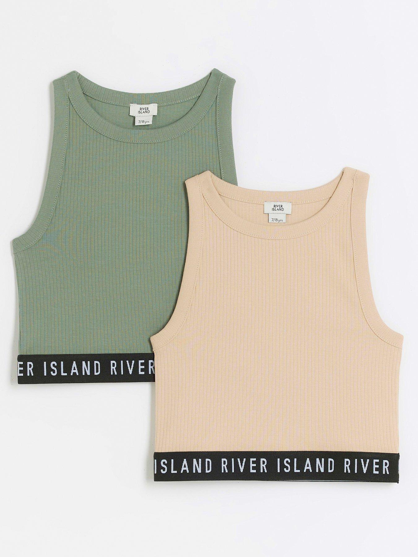 undefined Older Girls 2 Pack Ri Rib Tank Tops - Multi