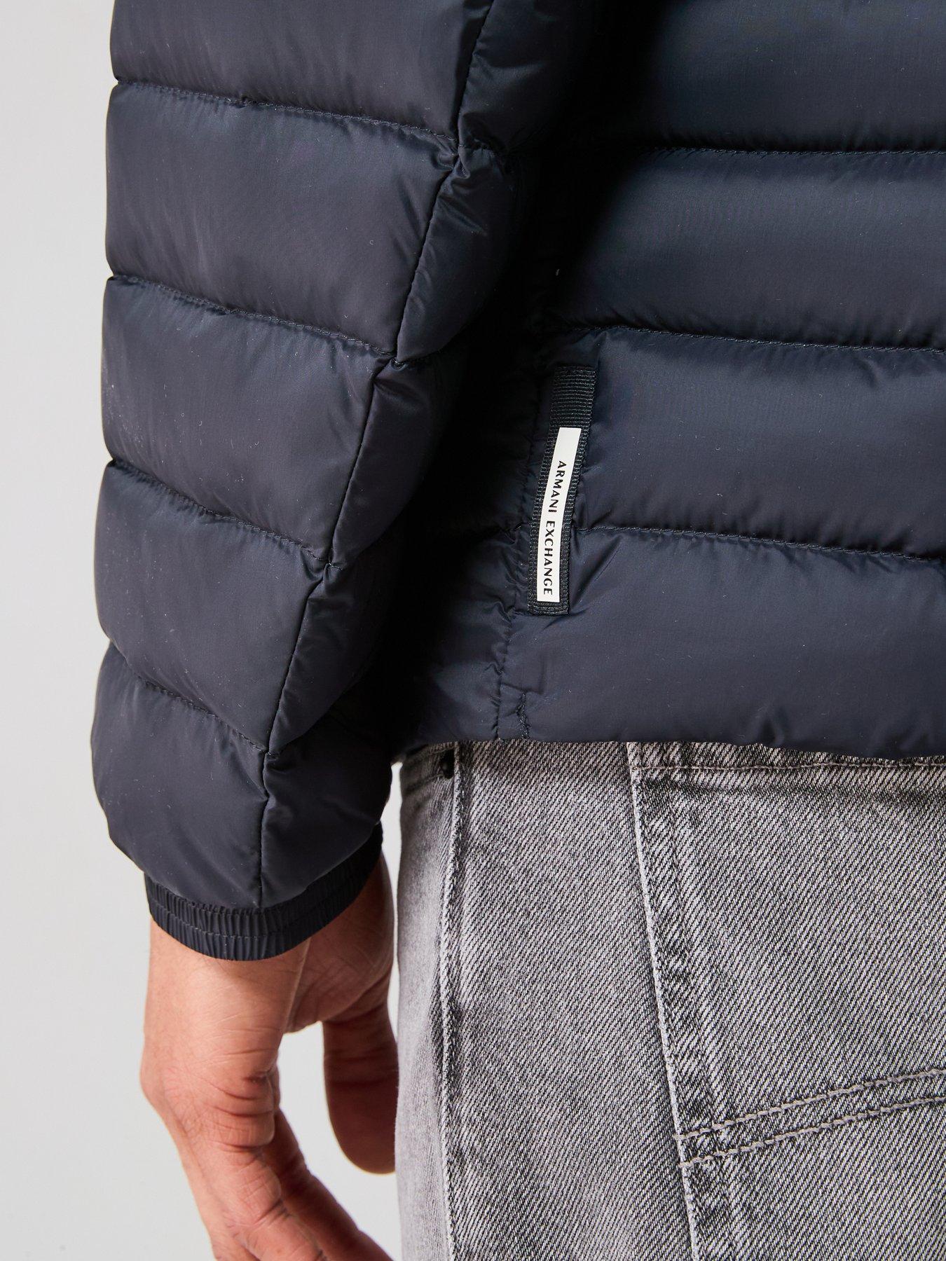  image of armani-exchange-padded-hooded-jacket-navy