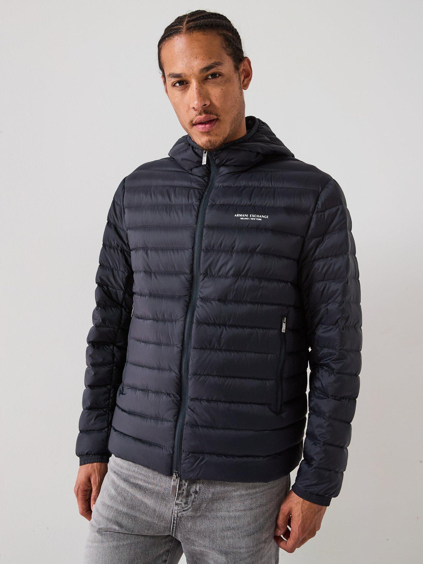 Image 6 of 6 of Armani Exchange Padded Hooded Jacket - Navy