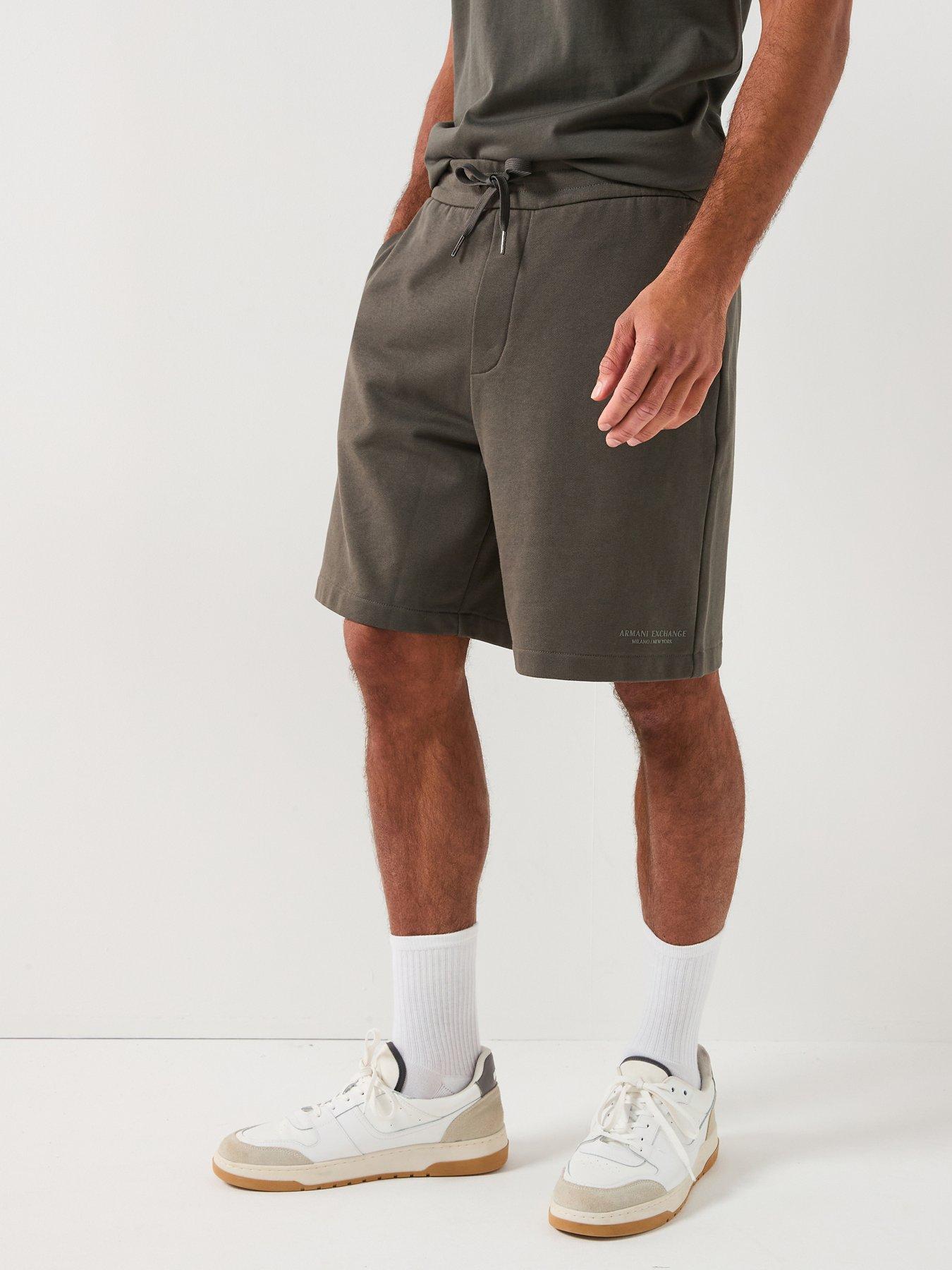 Armani Exchange 3D Ny Milan Logo Sweat Shorts - Green