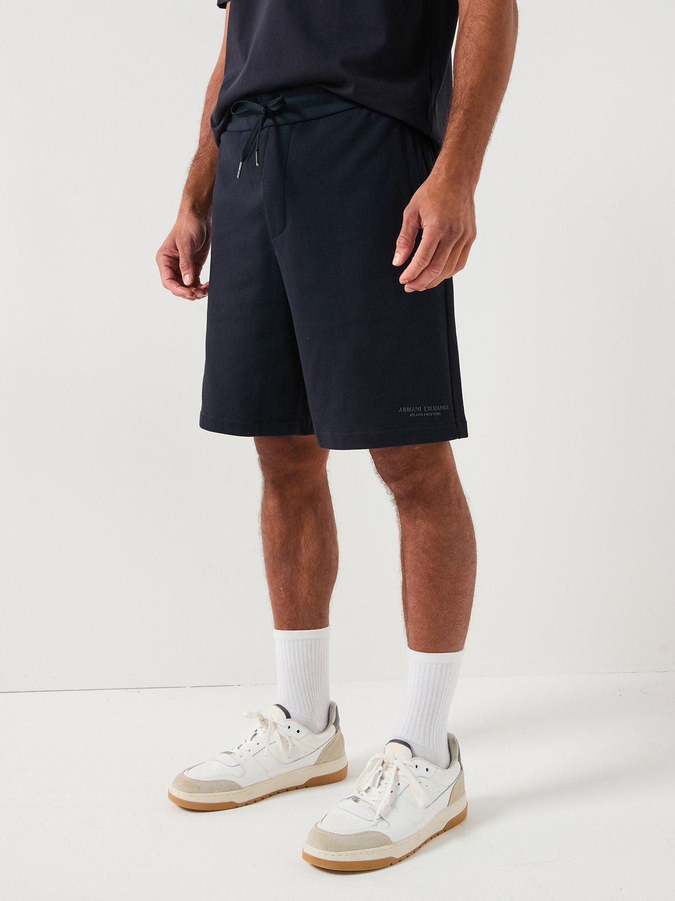 Armani Exchange 3D Ny Milan Logo Sweat Shorts - Navy