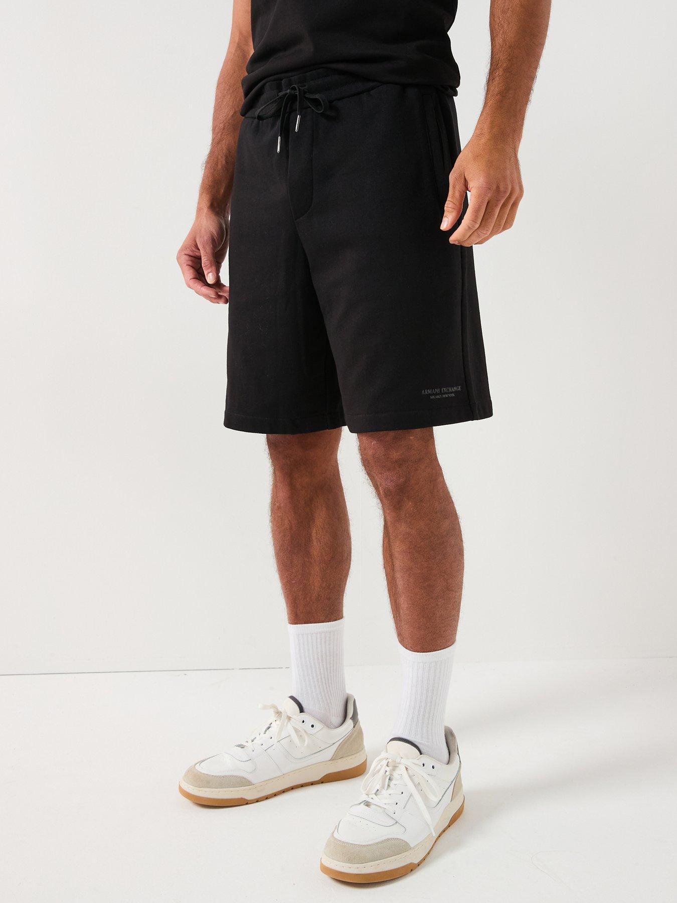 armani-exchange-3d-ny-milan-logo-sweat-shorts-black