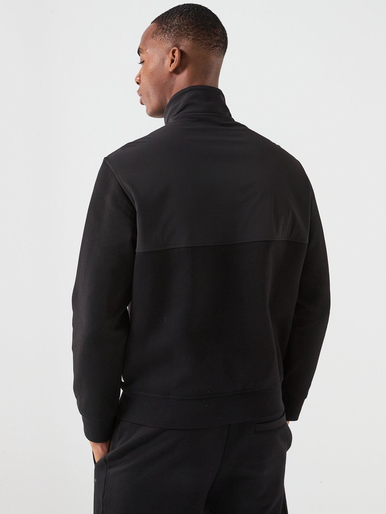 stillFront image of armani-exchange-mix-media-track-top-black