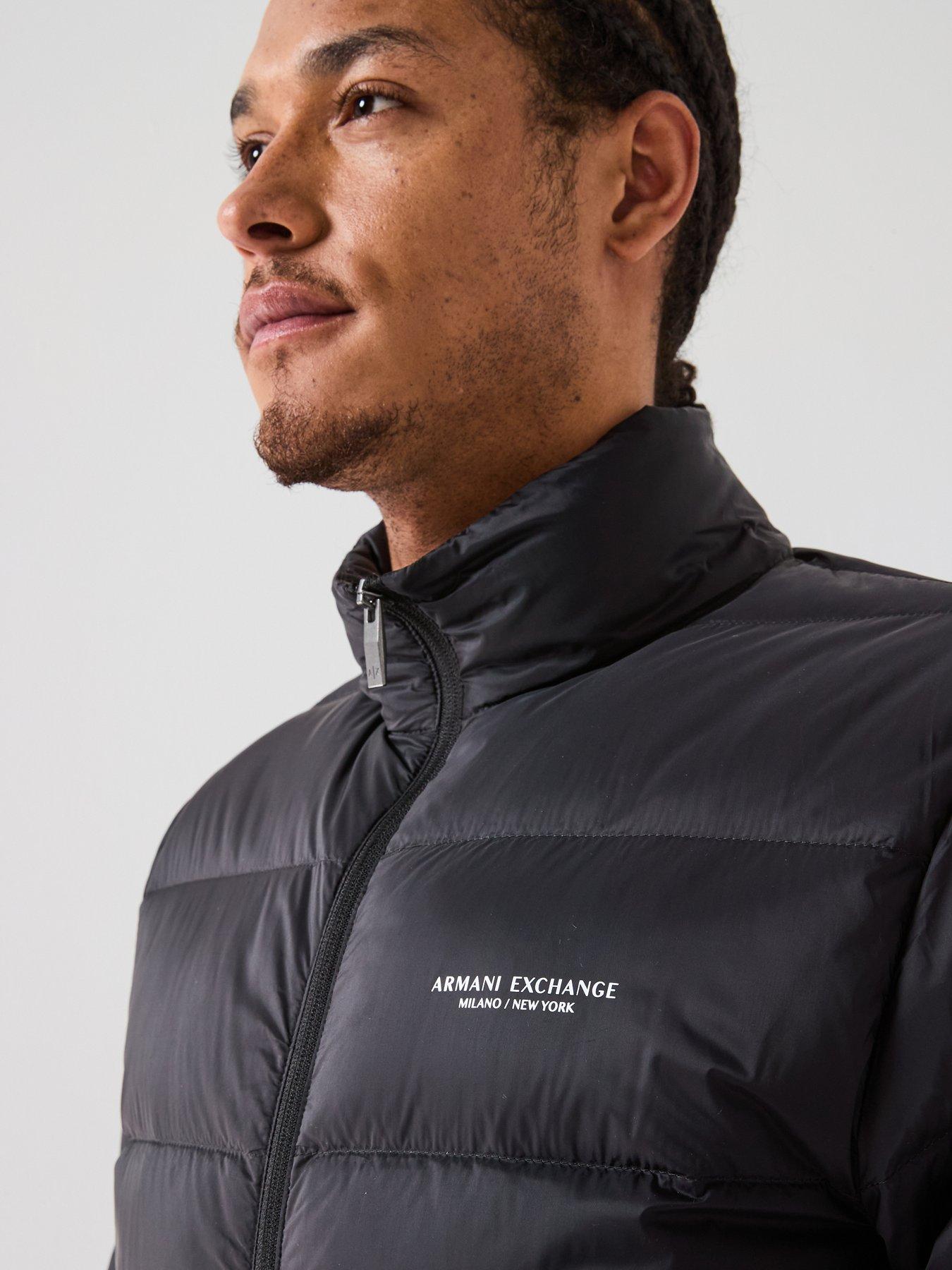  image of armani-exchange-padded-jacket-black