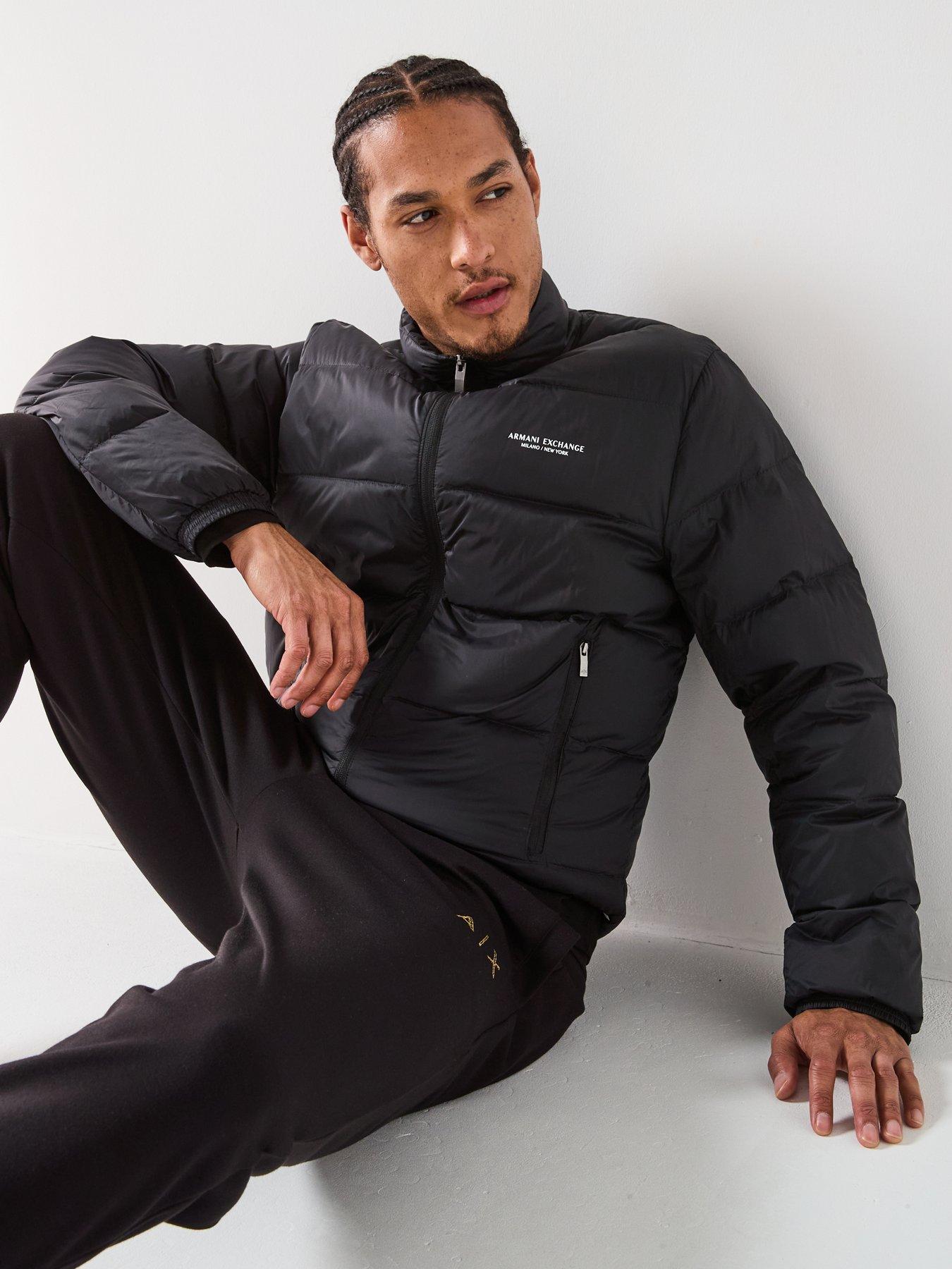  image of armani-exchange-padded-jacket-black