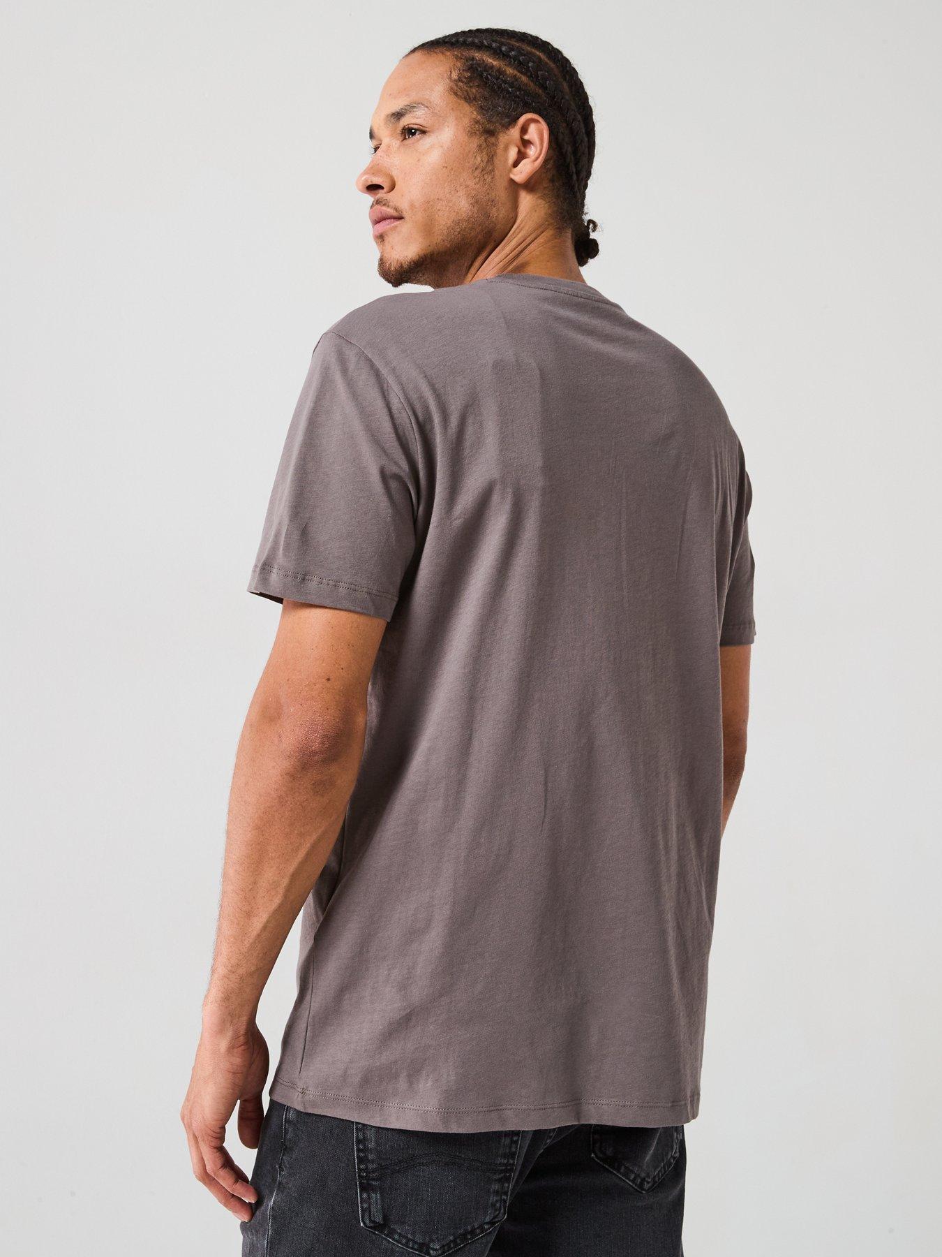 Image 2 of 4 of Armani Exchange Ax Flocked Logo T-Shirt - Grey