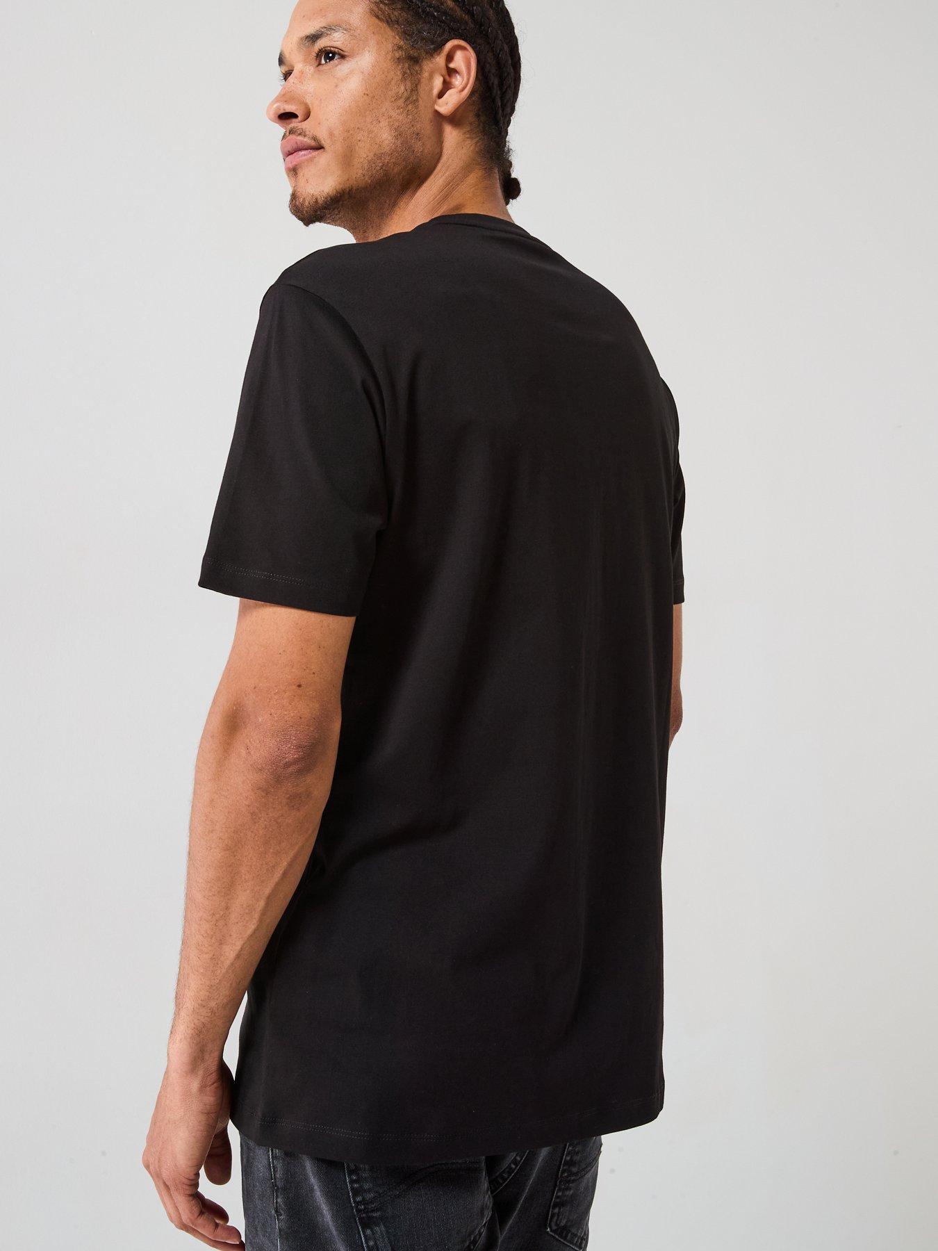 Image 2 of 4 of Armani Exchange Ax Flocked Logo T-Shirt - Black