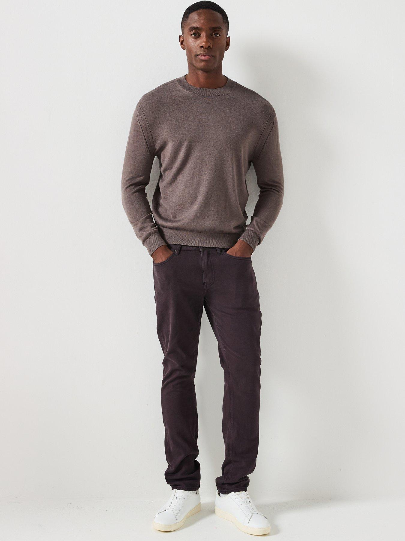  image of armani-exchange-knitted-jumper-grey