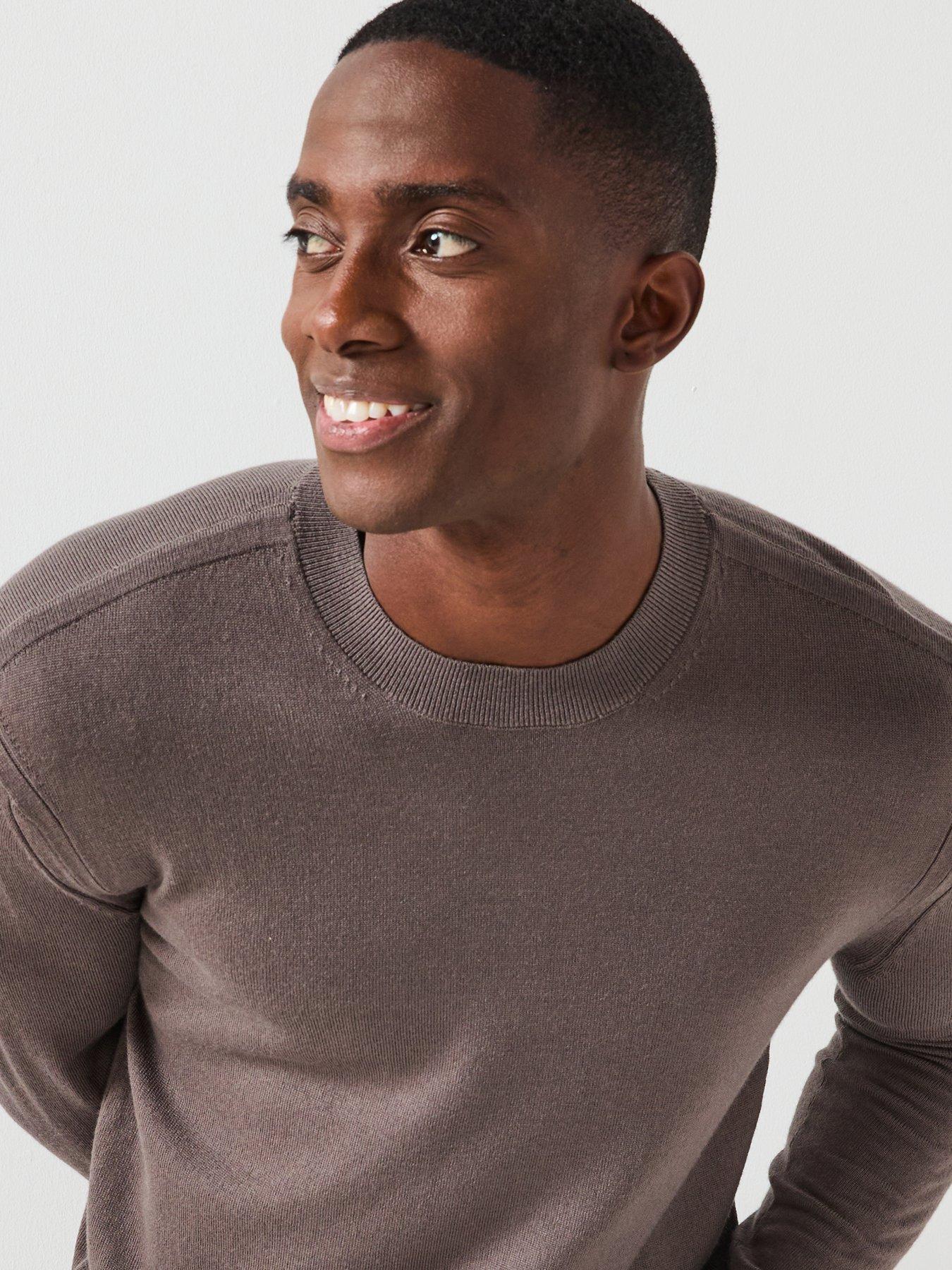  image of armani-exchange-knitted-jumper-grey