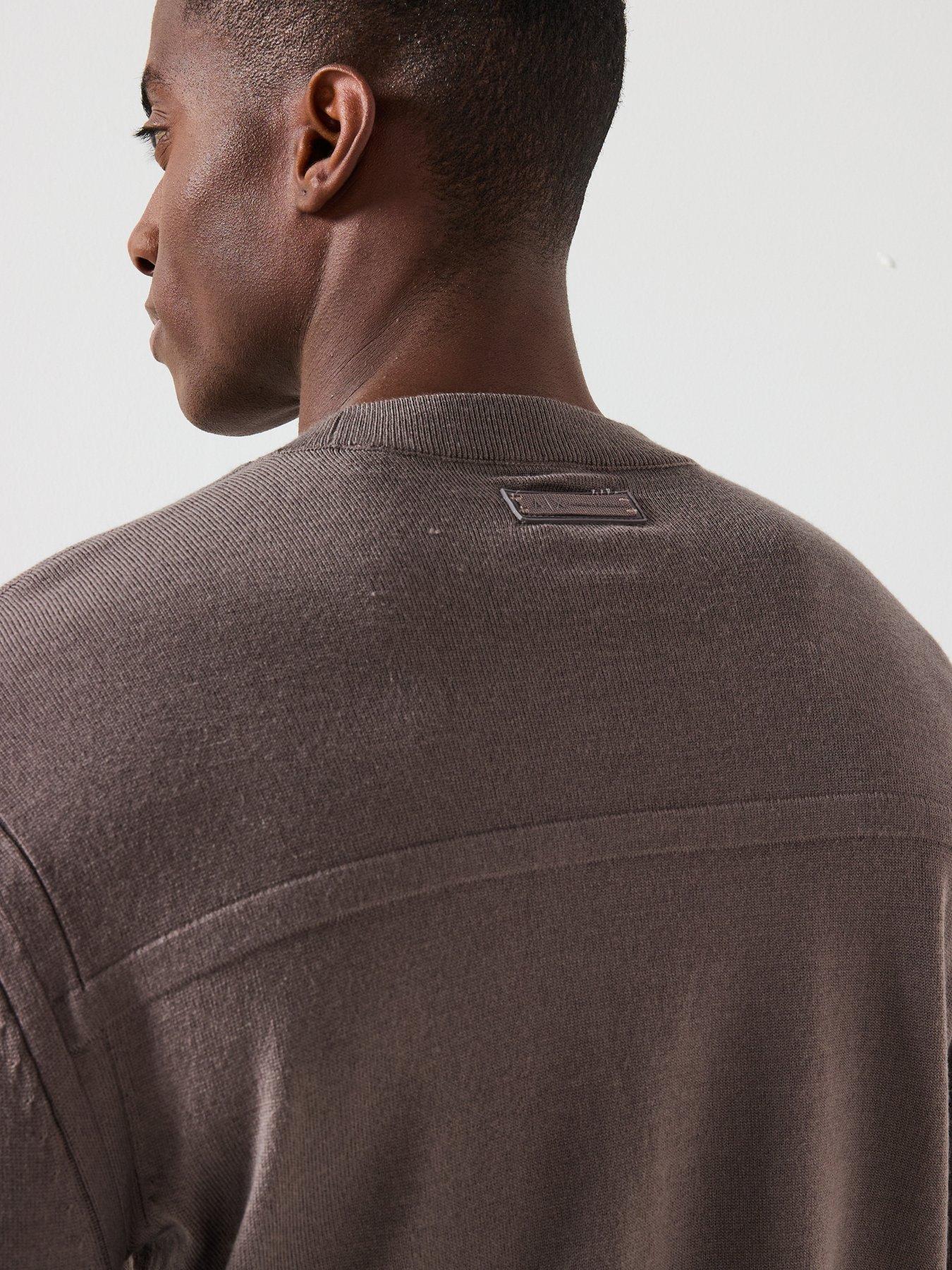  image of armani-exchange-knitted-jumper-grey